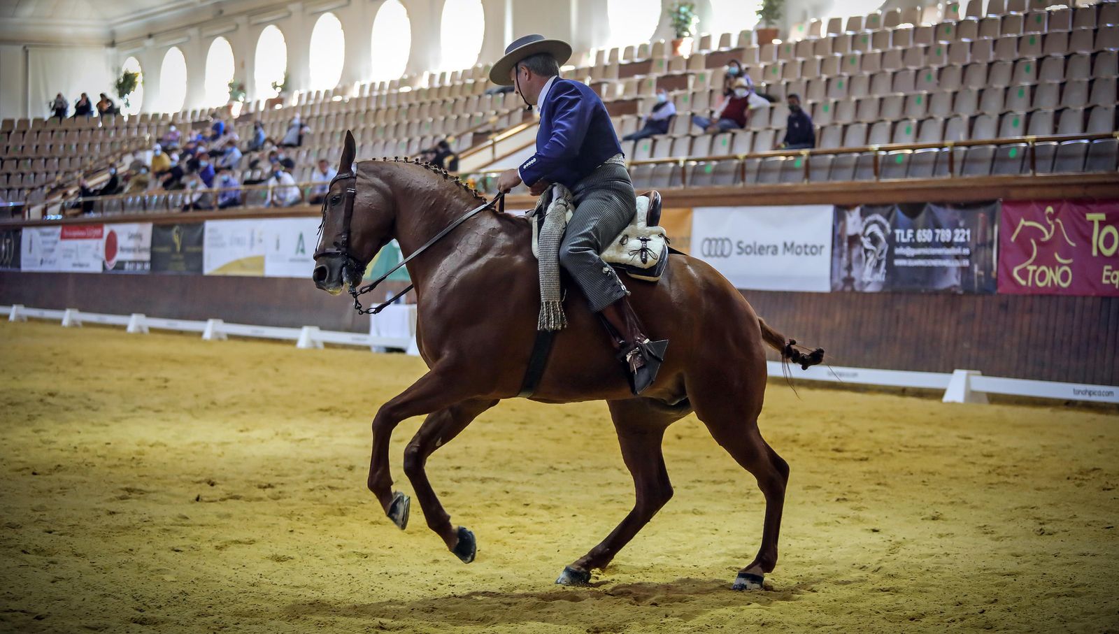 Uno de los participantes en la cuarta semifinal de la Copa del Rey de Doma Vaquera.
