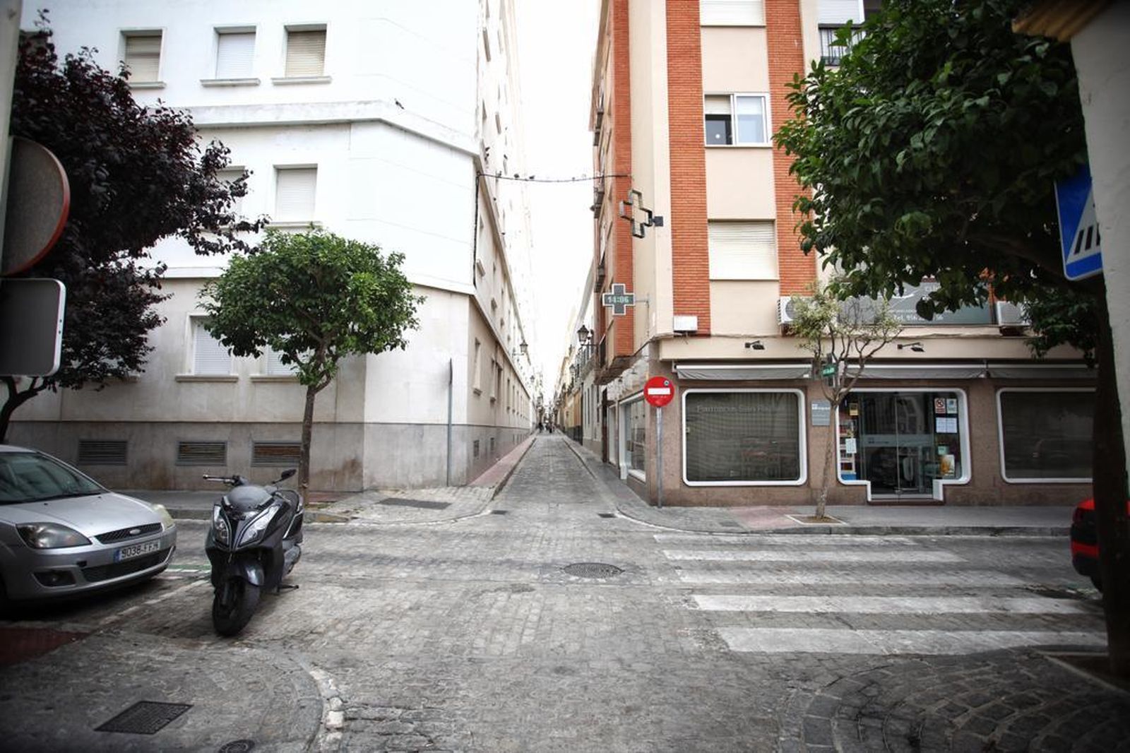 Esquina donde se produjo el atropello en una imagen de este domingo.