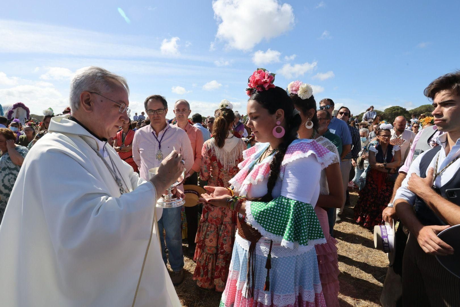Misa de romeros de las hermandades de Jerez y El Puerto en Marismillas