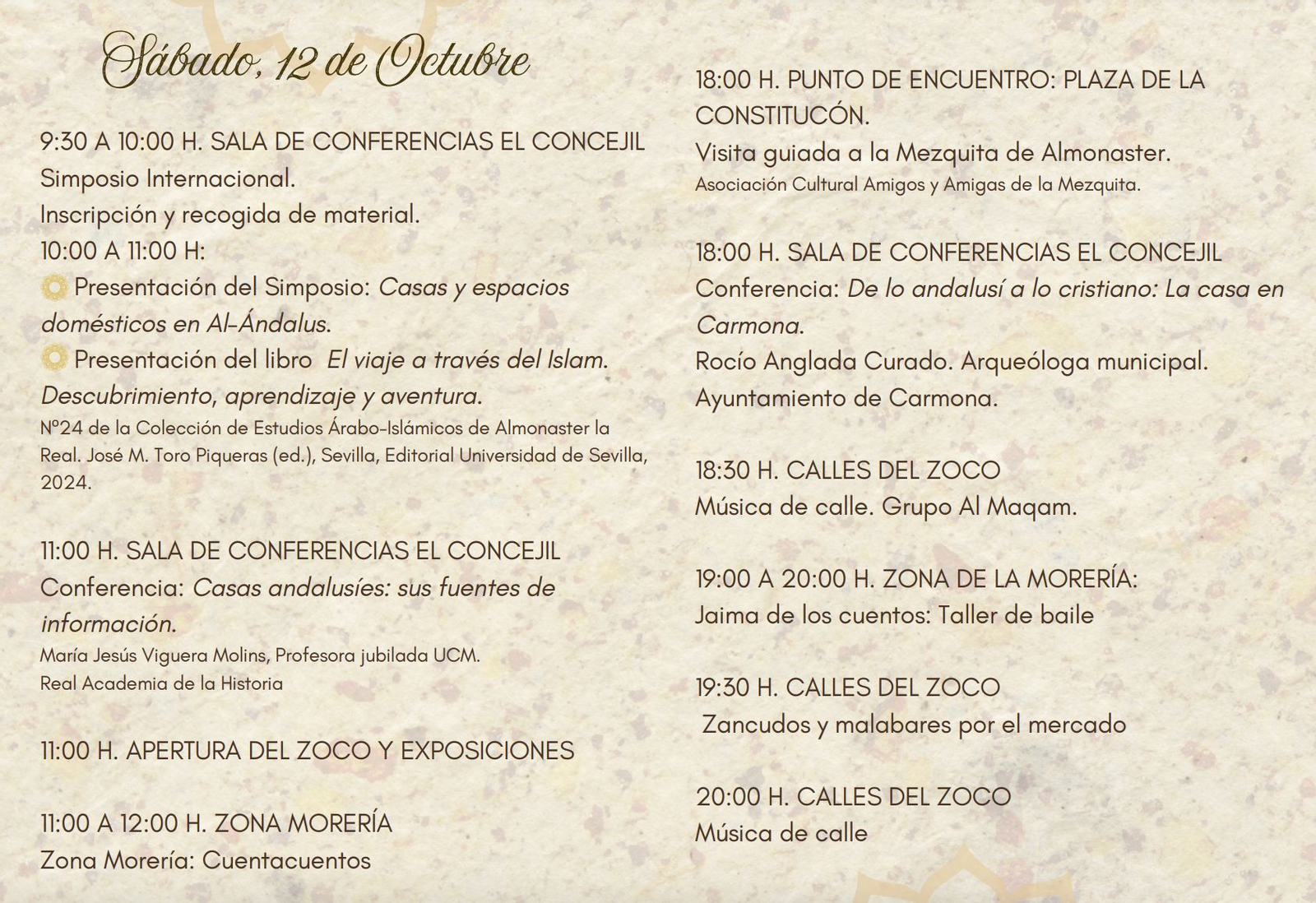 Sábado 12 de octubre