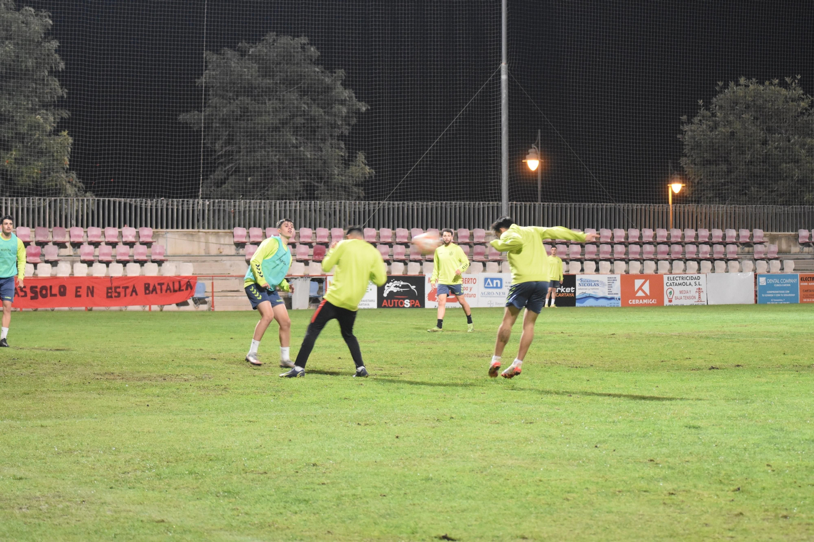 El Cartaya entrena con ganas tras la victoria de la pasada jornada.