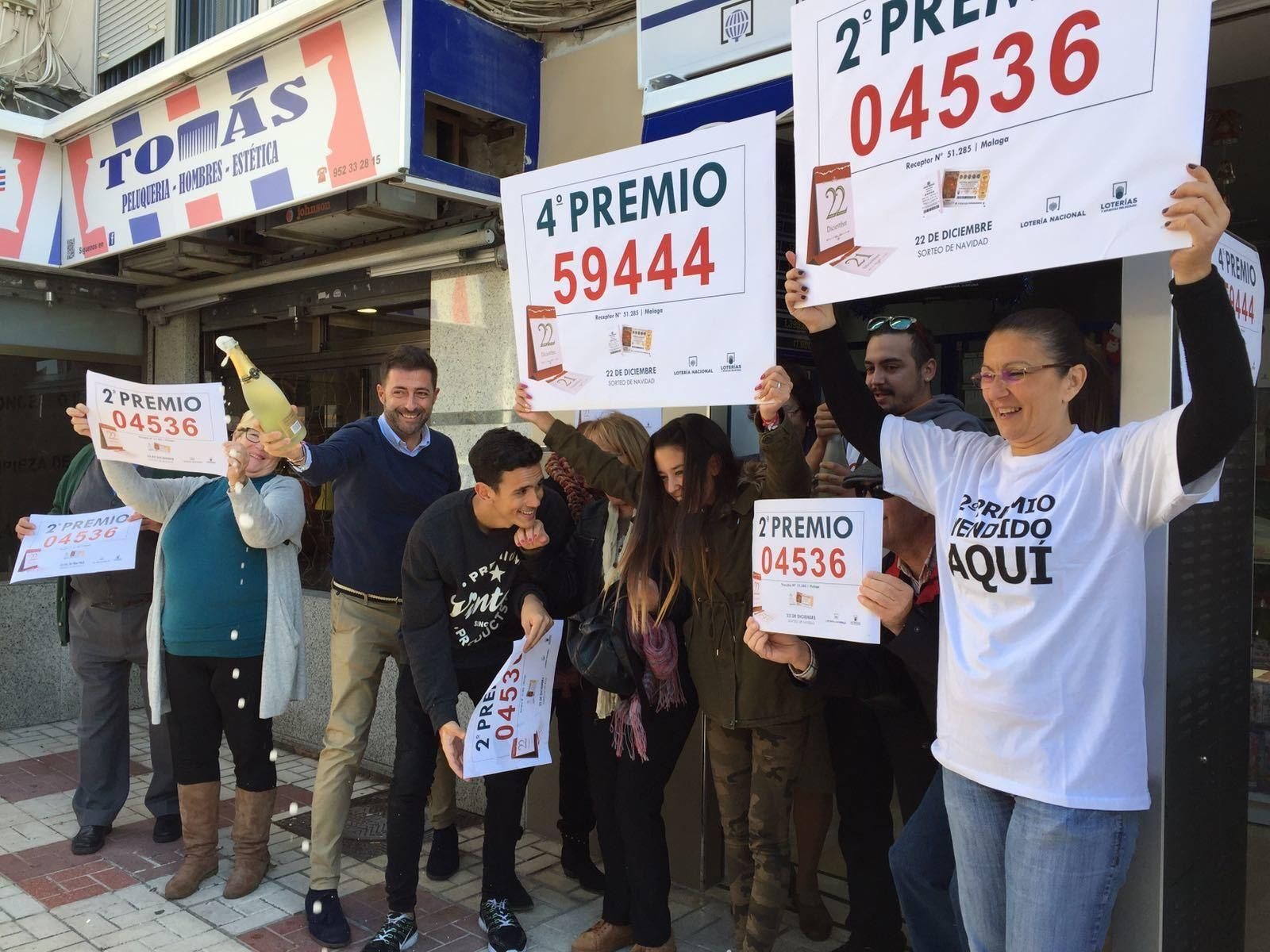 Los premiados en la Lotería de Navidad en Málaga