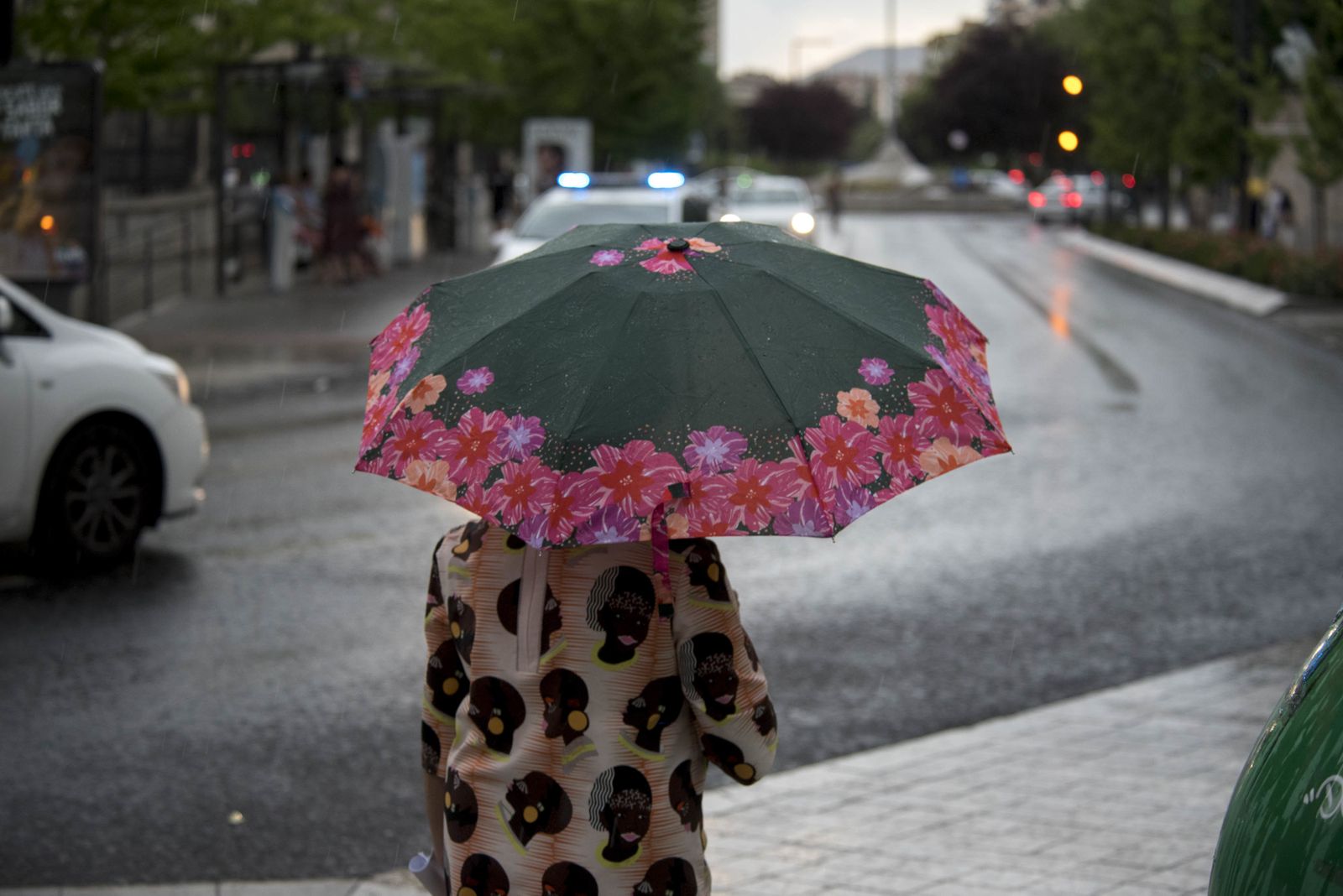 Un día de lluvia en Sevilla.