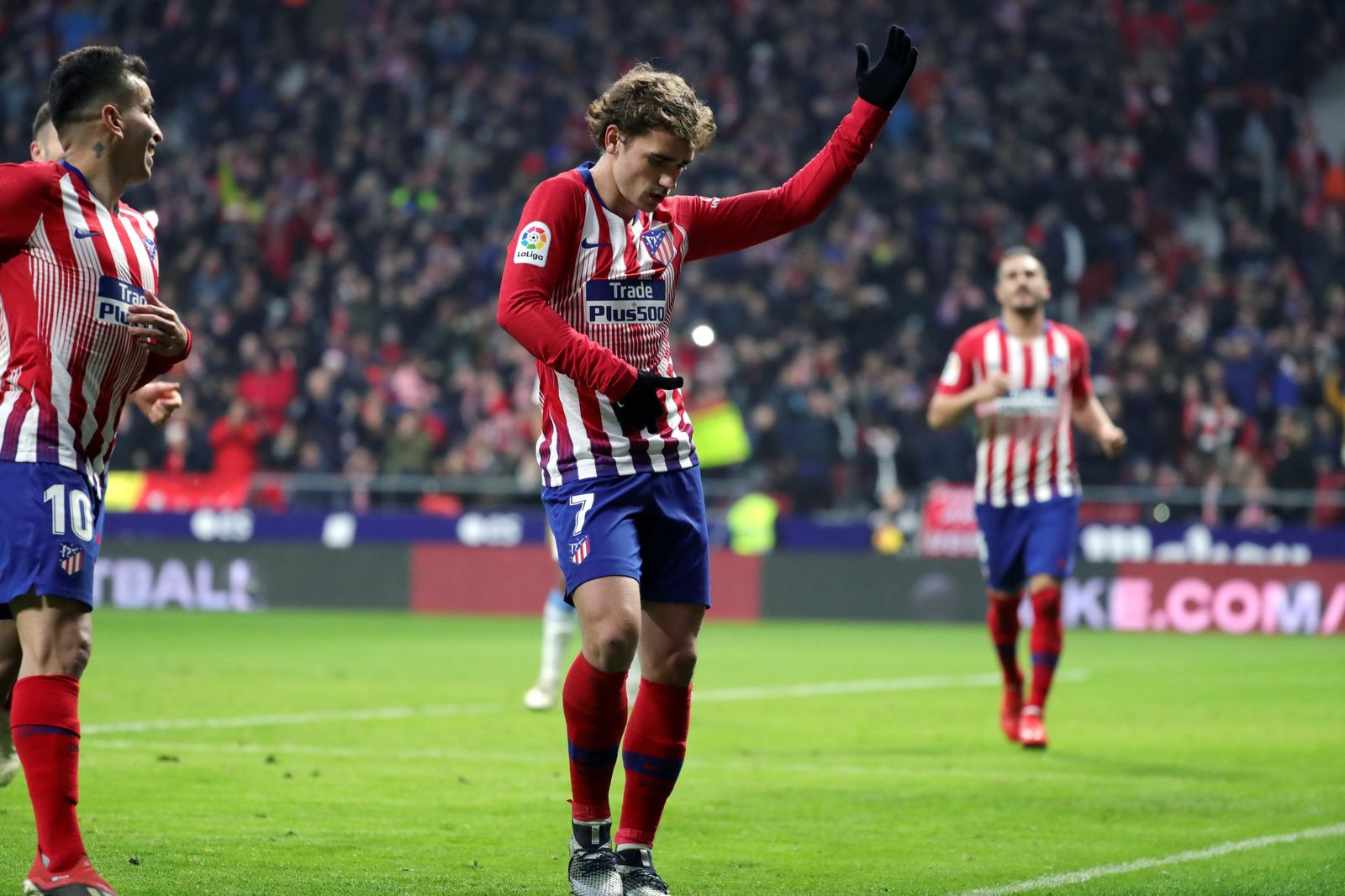 Griezmann celebra un tanto esta temporada.