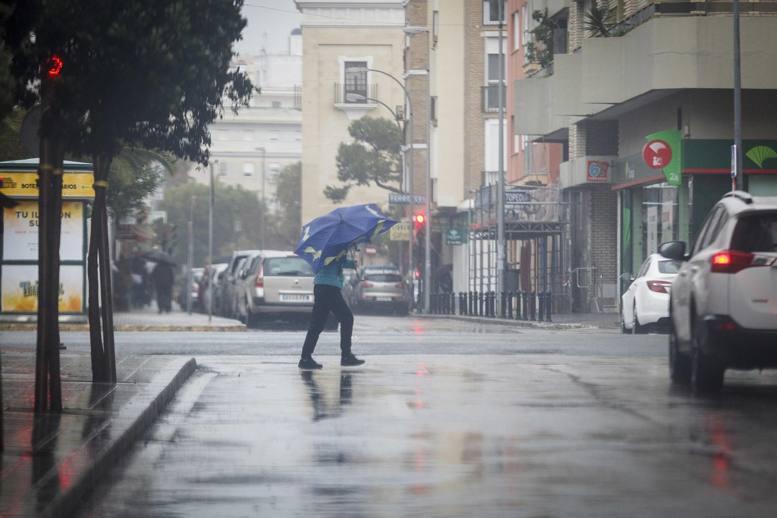 Imágenes del temporal en la costa gaditana.