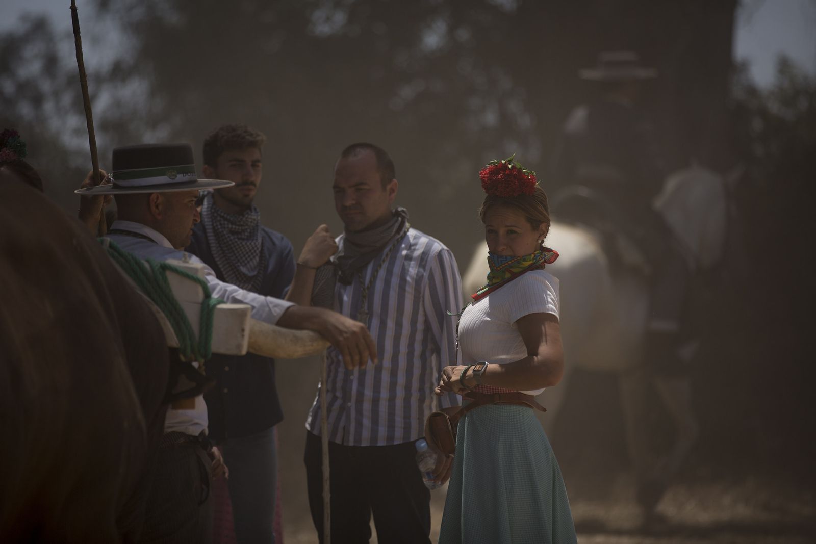El paso de hermandades del Rocío por la Raya Real