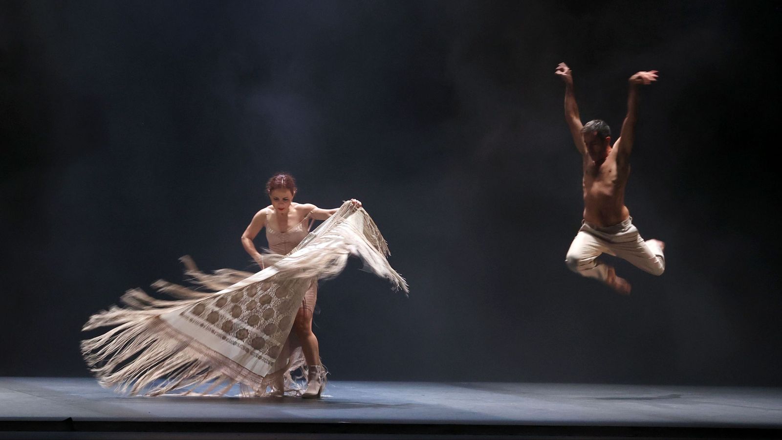 Un momento del espectáculo de Olga Pericet, anoche en el Teatro Villamarta.