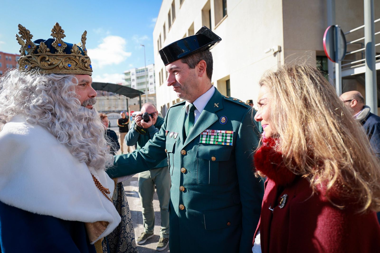 Los Reyes Magos, en la Comandancia de la Guardia Civil en Cádiz.