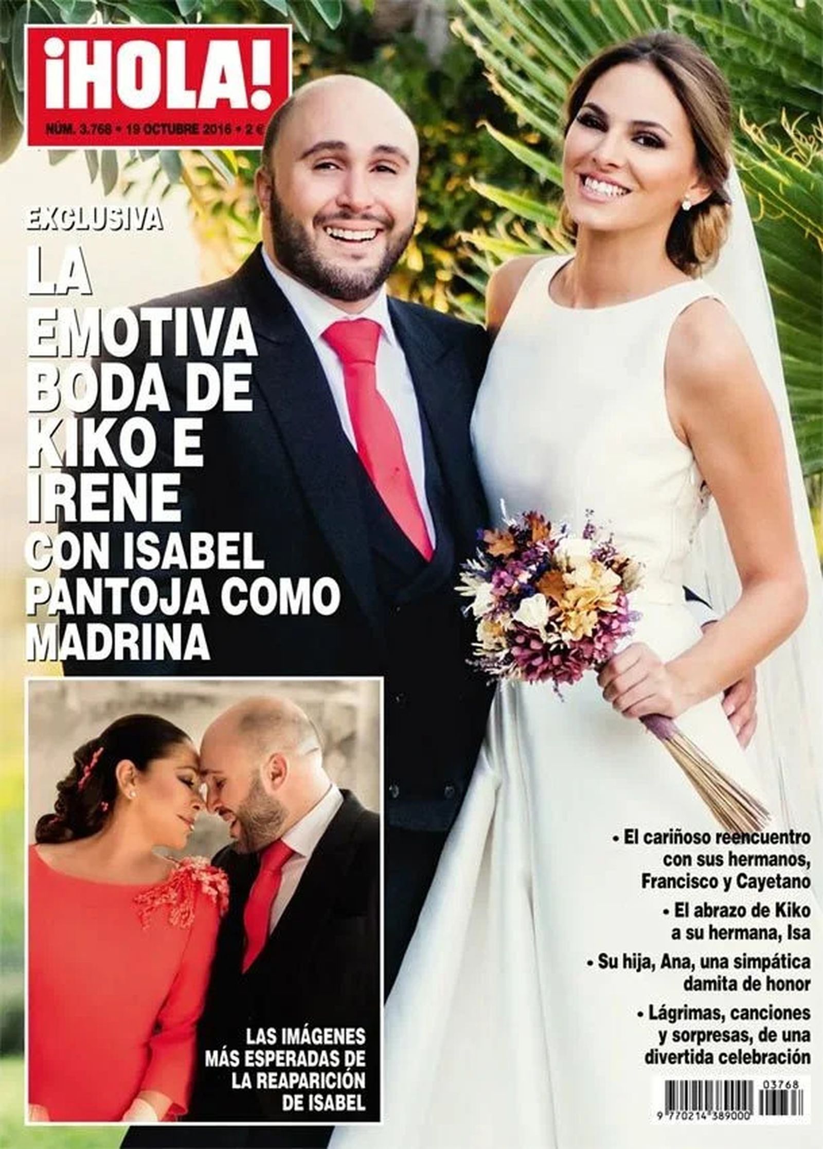 Imagen de la portada de la revista '¡Hola!' con la exclusiva de la boda de Kiko Rivera e Irene Rosales.