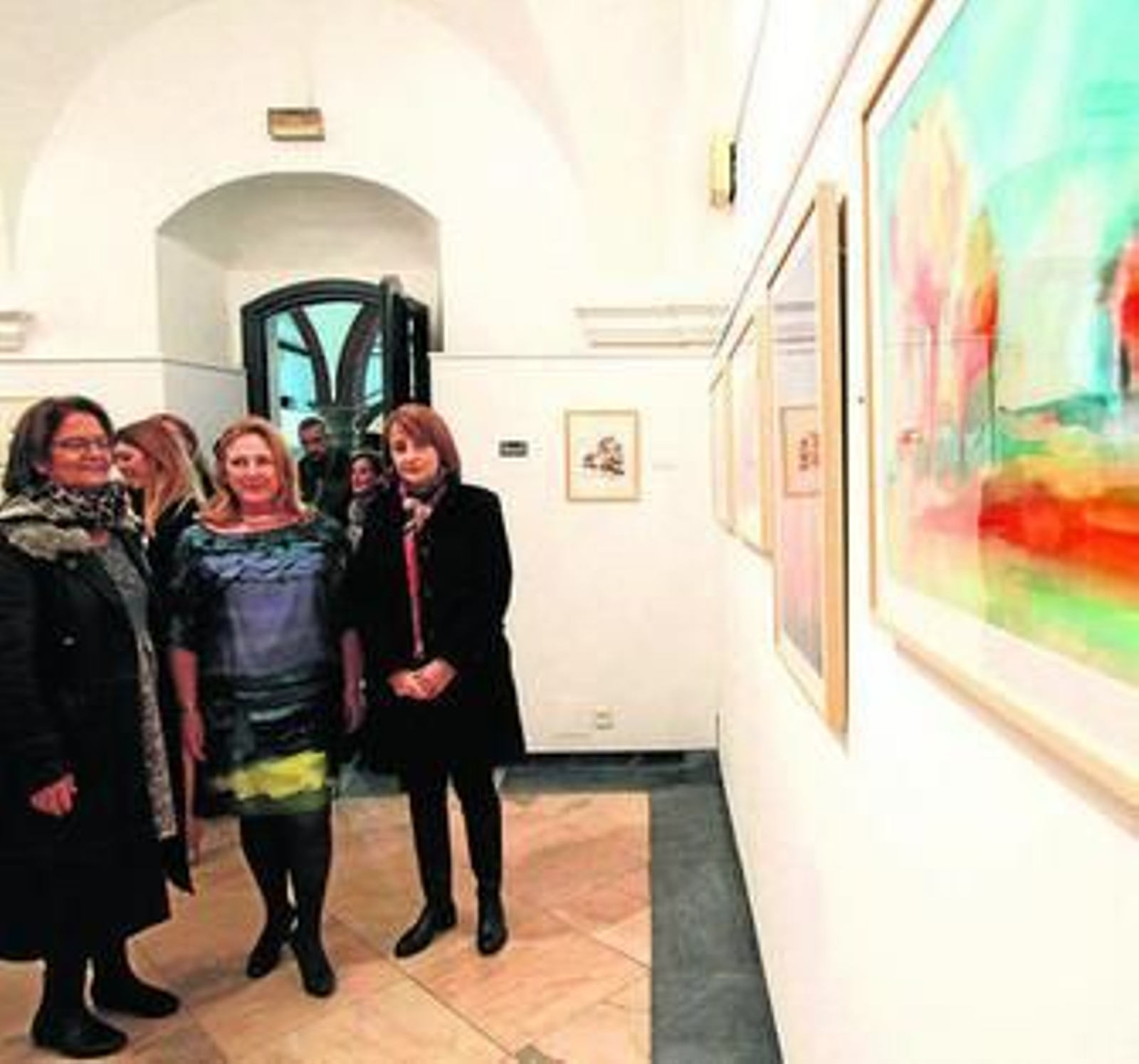 Imagen de la inauguración ayer de la exposición de Lloret.