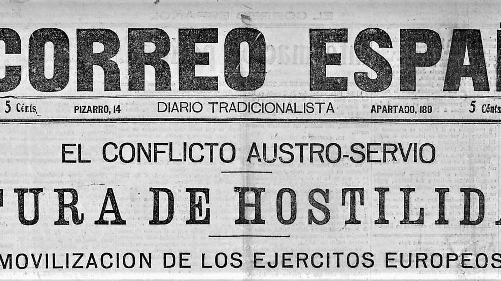 La prensa nacional anuncia el conflicto (1914).