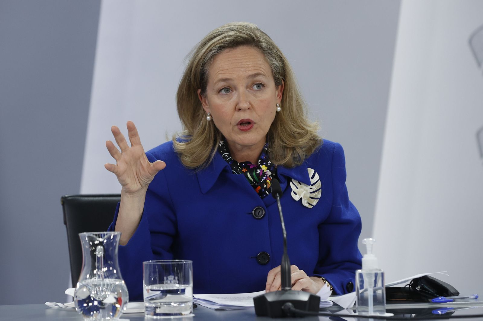 Nadia Calviño, este martes en la rueda de prensa posterior al Consejo de Ministros
