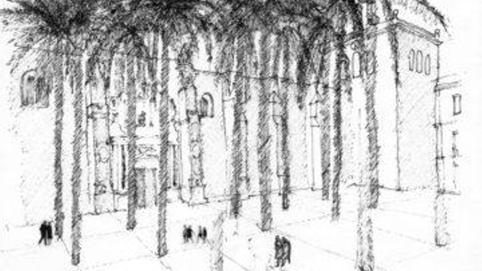 Boceto de Campo Baeza de la plaza de la Catedral de Almería