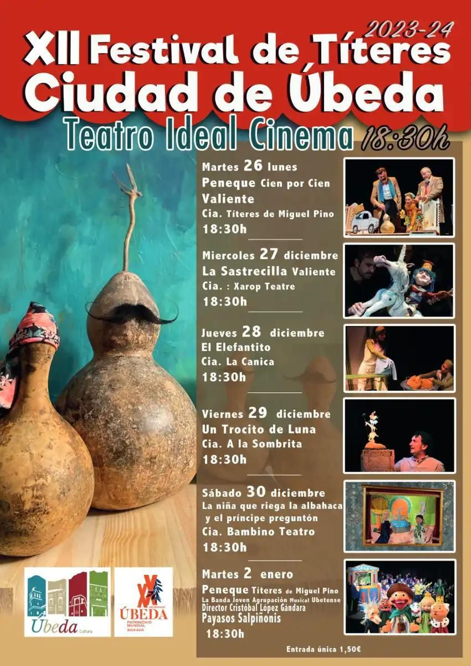 Los títeres más diversos y divertidos del panorama actual se dan cita en Úbeda hasta el 2 de enero.