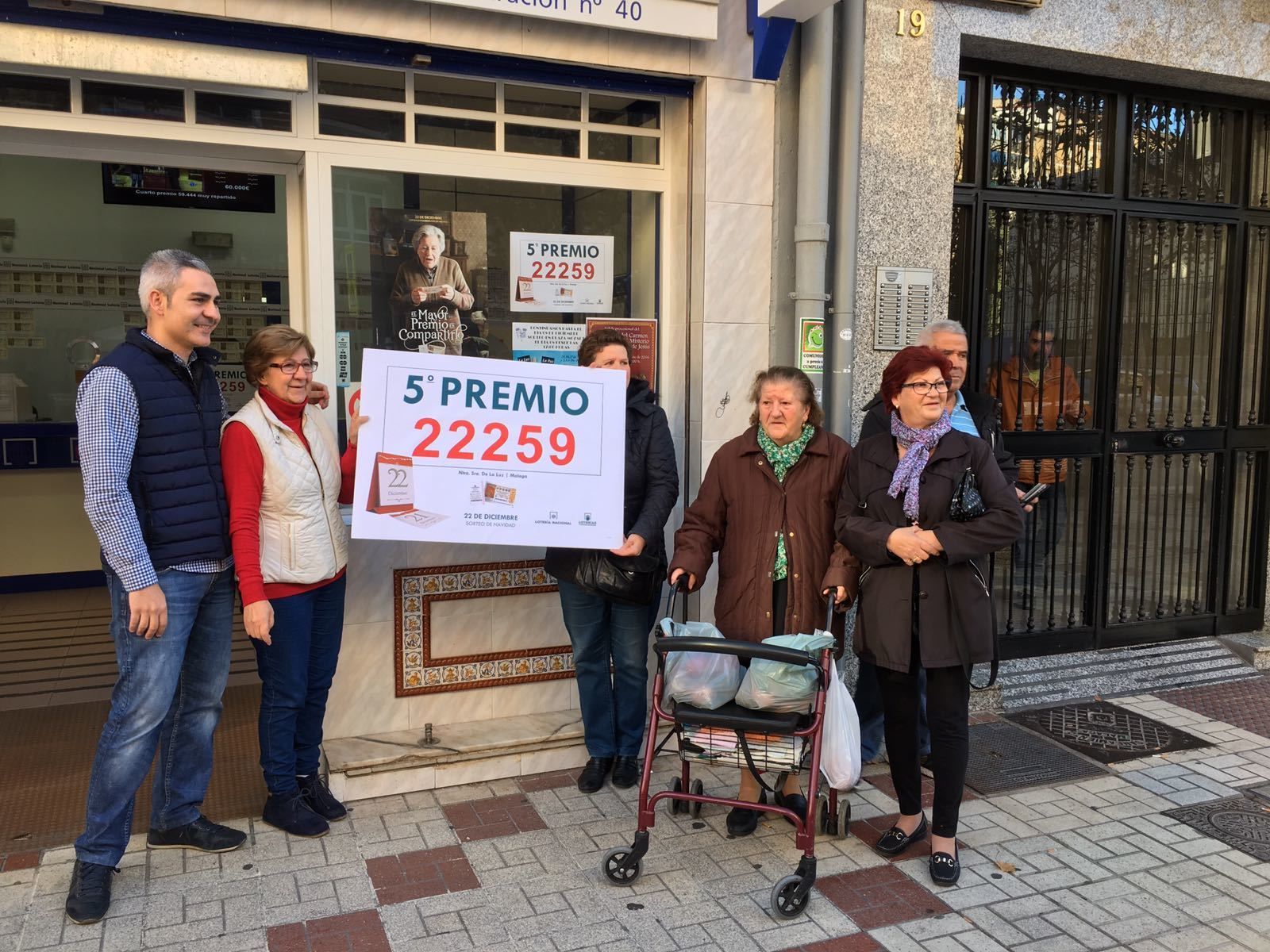 Los premiados en la Lotería de Navidad en Málaga