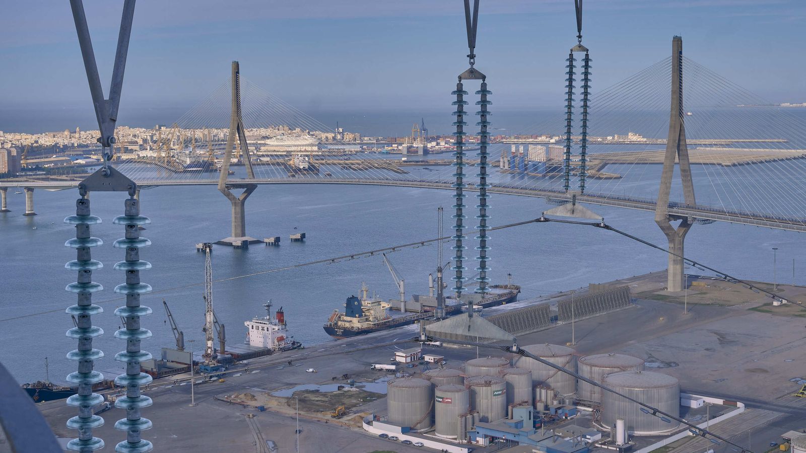 Vista desde la torre de Endesa en Puerto Real.