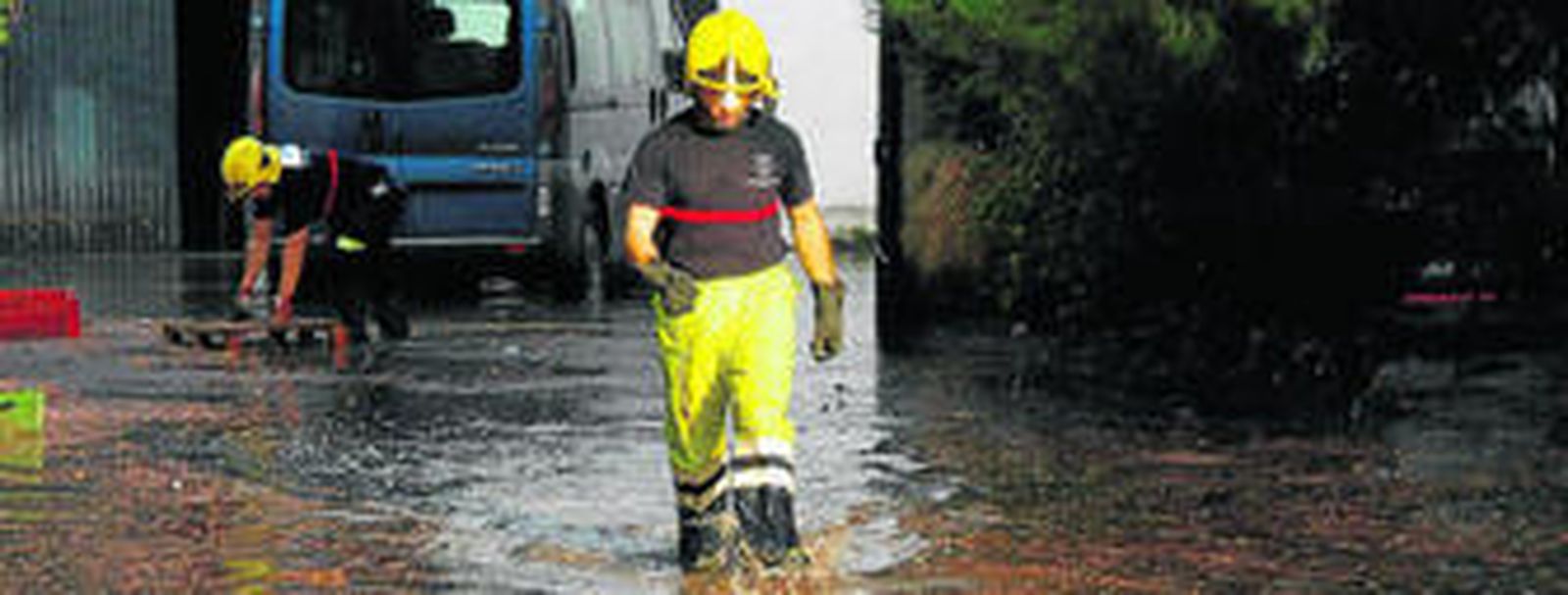 Una de las zonas inundadas.