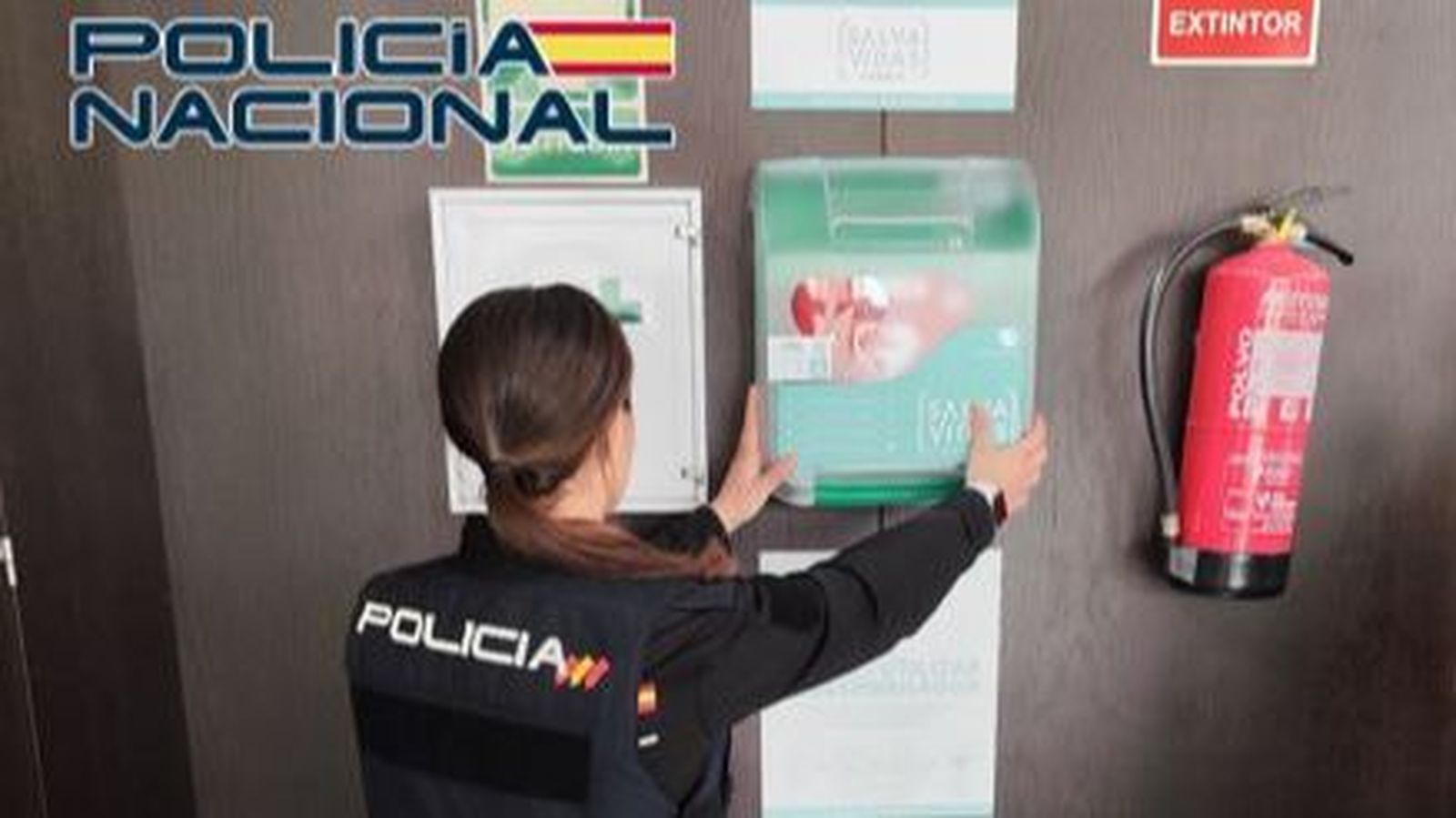 Zona cardioprotegida en el interior de una comisaría de la Policía Nacional