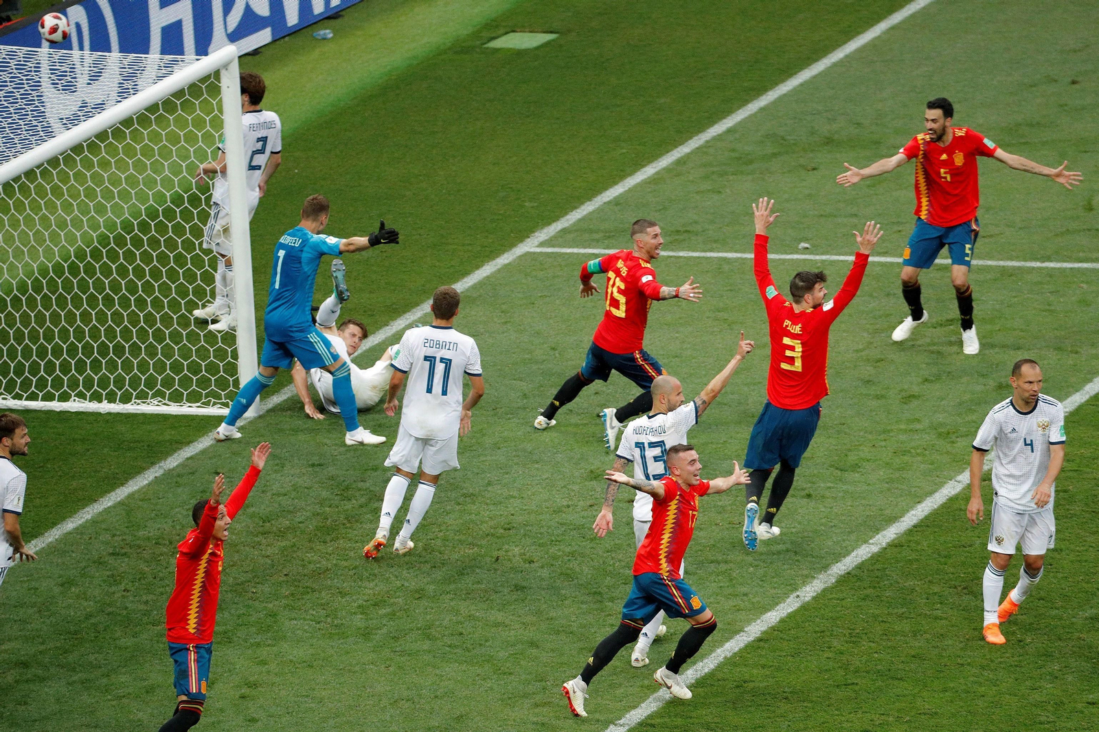 Las imágenes del España-Rusia