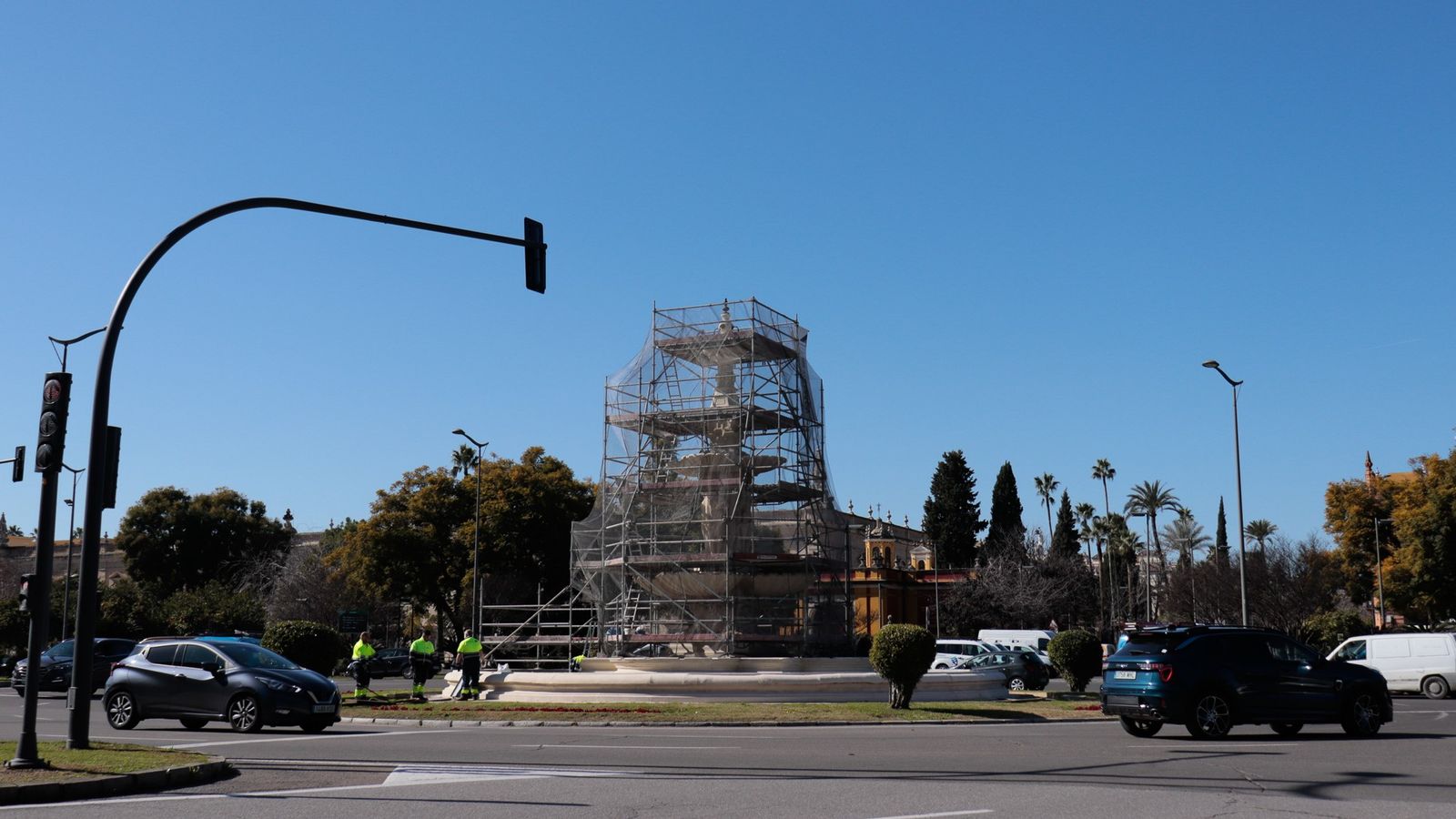 La fuente de las Cuatro Estaciones, situada en el Prado de San Sebastián.
