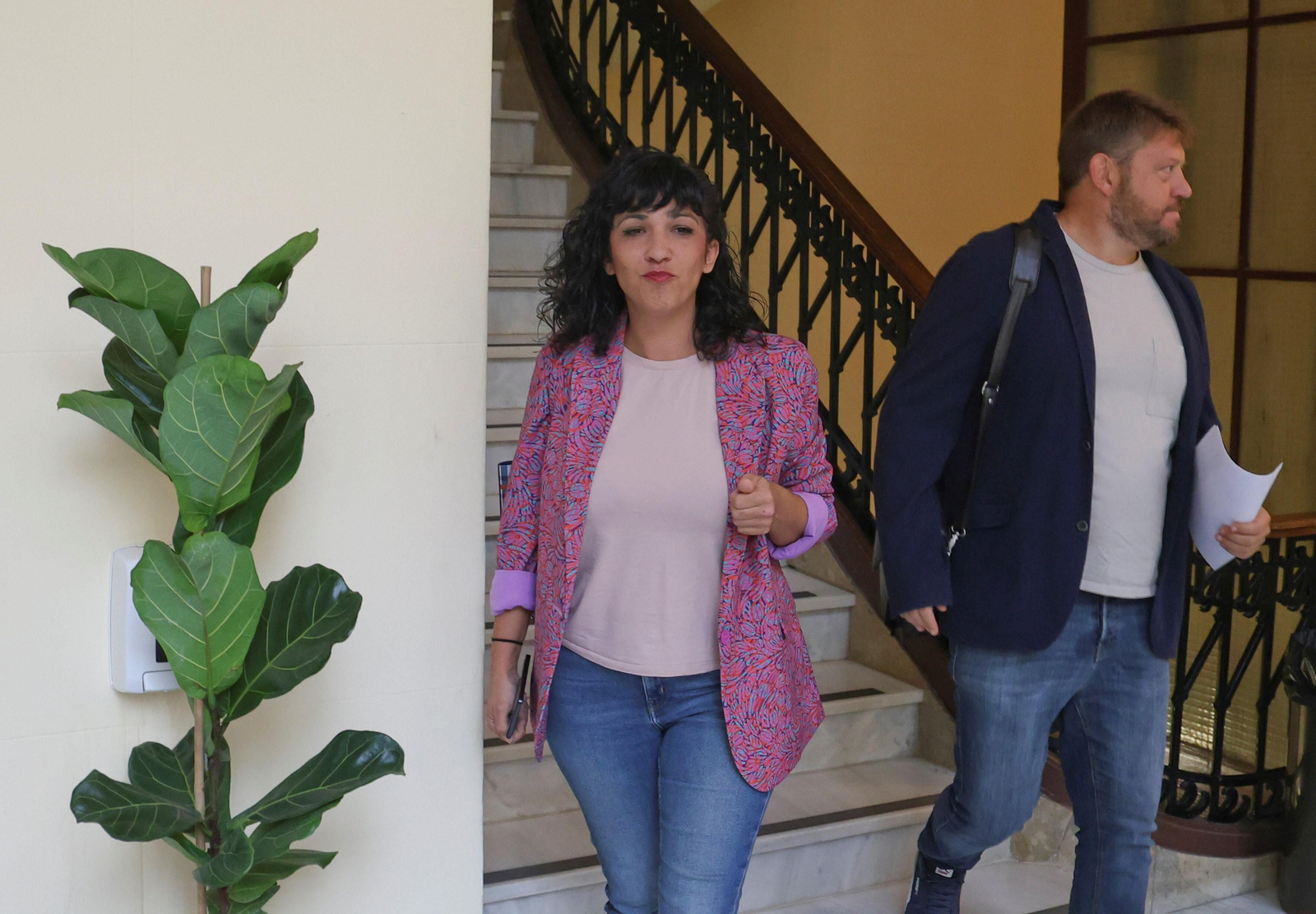 Toni Morillas y Nicolás Sguiglia, a la llegada al Pleno de septiembre.