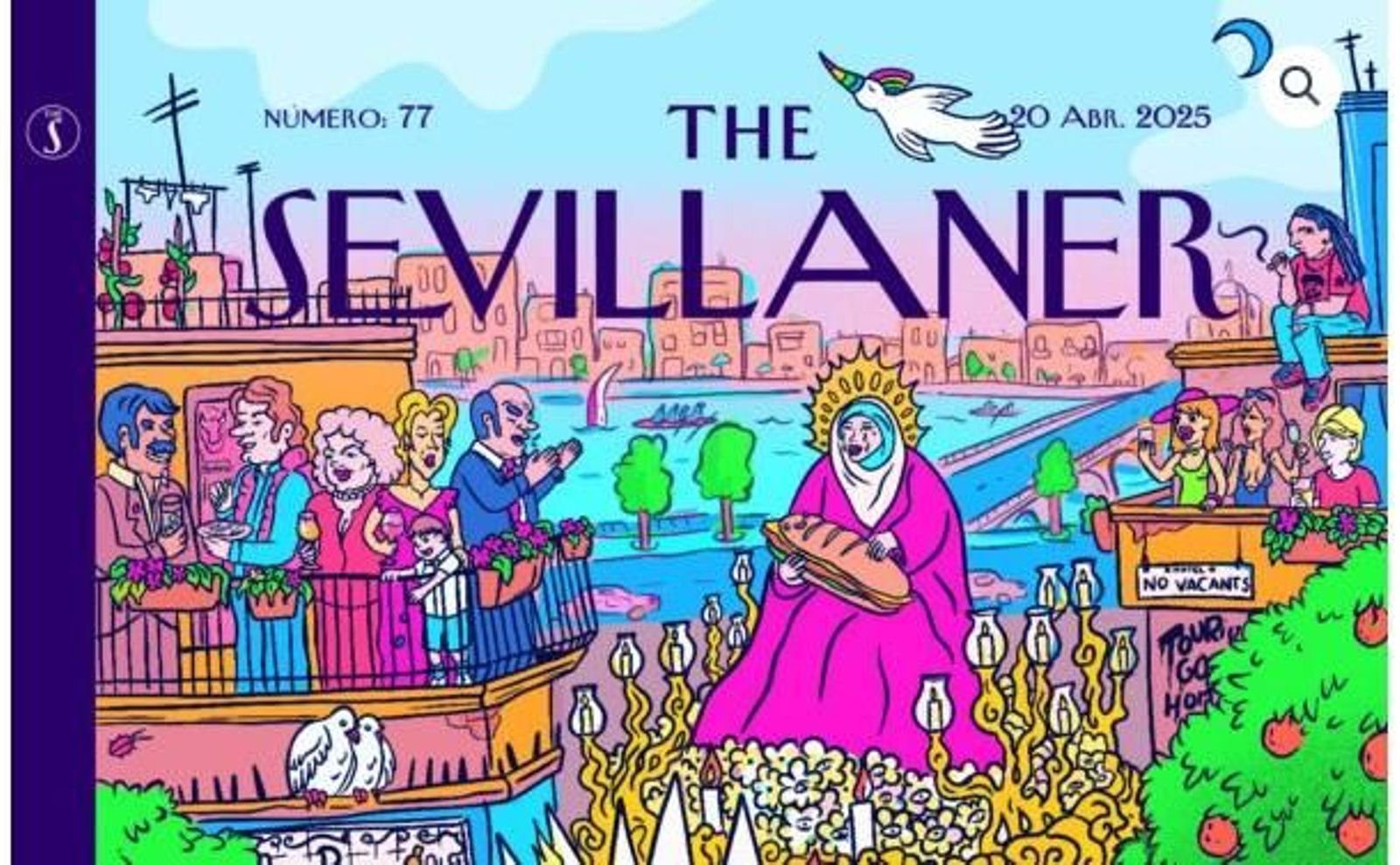 Una de las portadas de 'The Sevillaner' realizada por Marta Zubieta