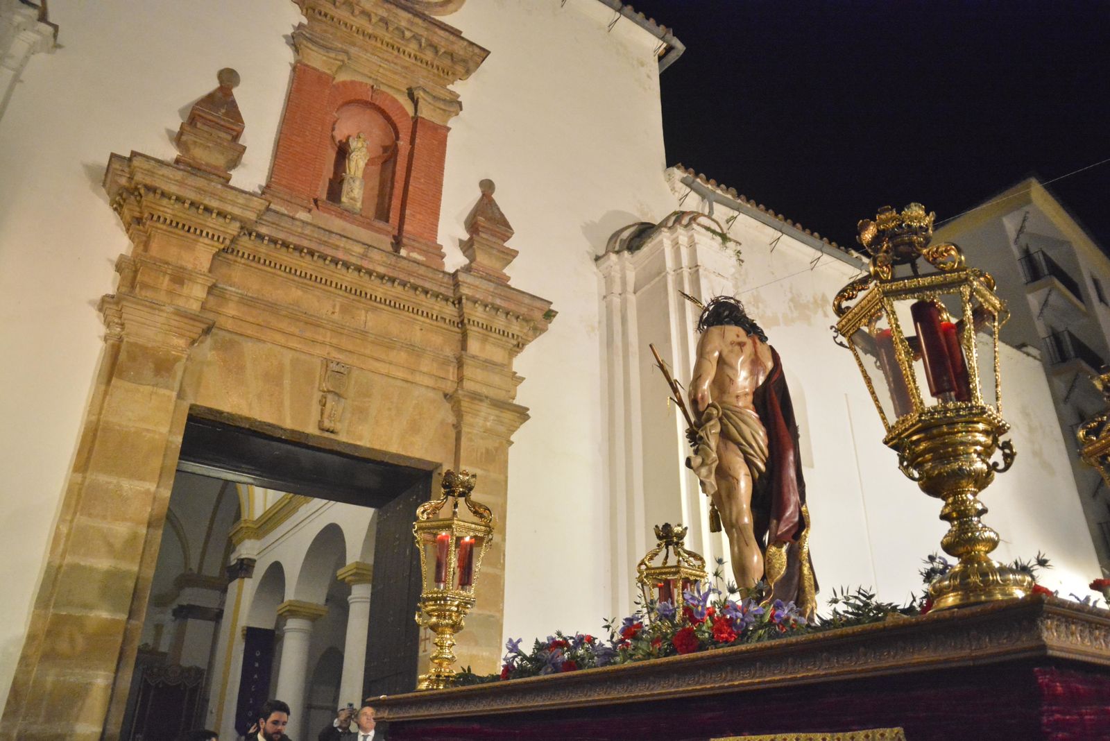 Fachada principal de la iglesia de La Palma de Algeciras.