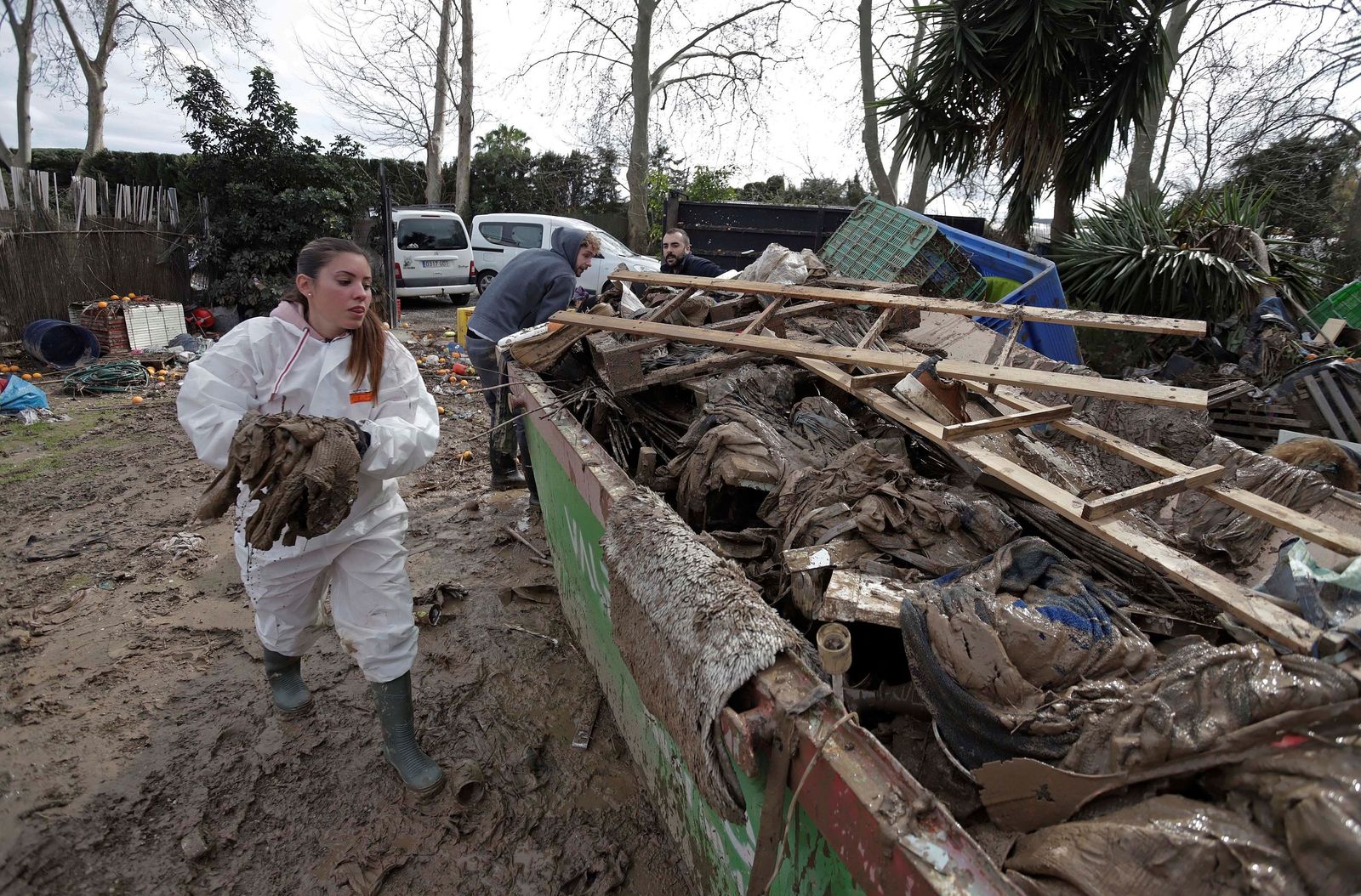 Daños en San Martín del Tesorillo tras las inundaciones.