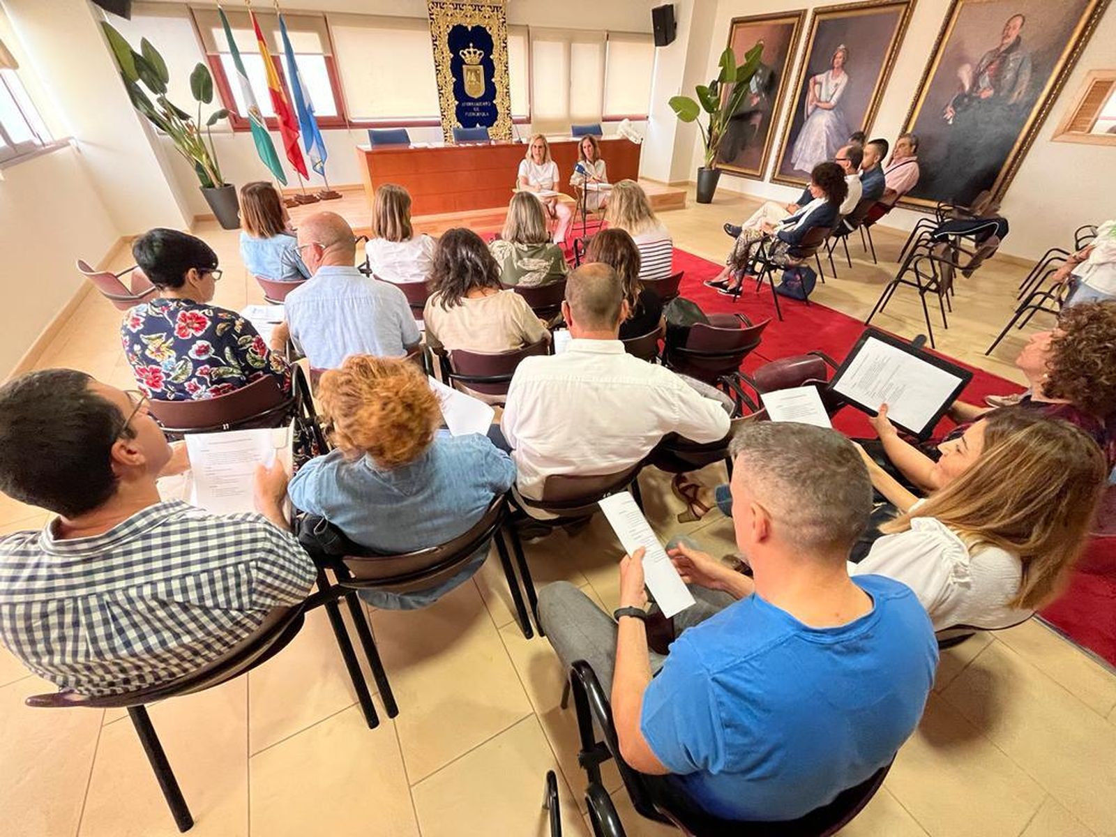 La reunión mantenida entre el Ayuntamiento y los directores de centros educativos.