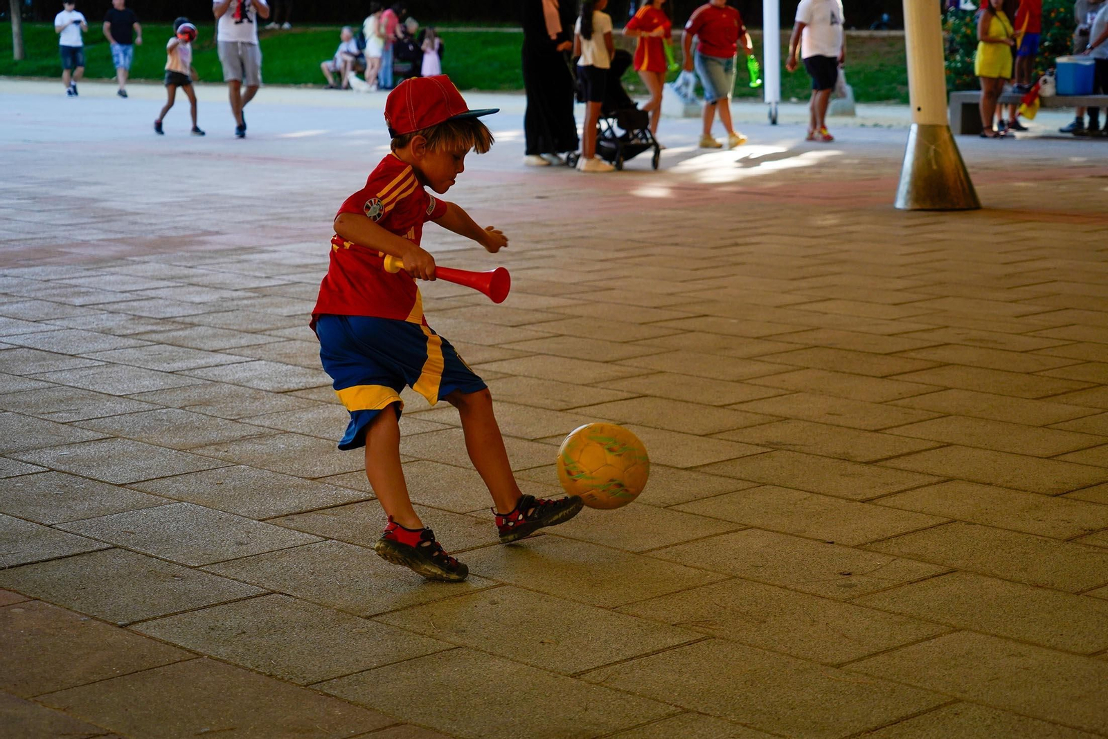 Imágenes del ambiente durante la final de la Eurocopa entre España e Inglaterra Imágenes del ambiente durante la final de la Eurocopa entre España e Inglaterra