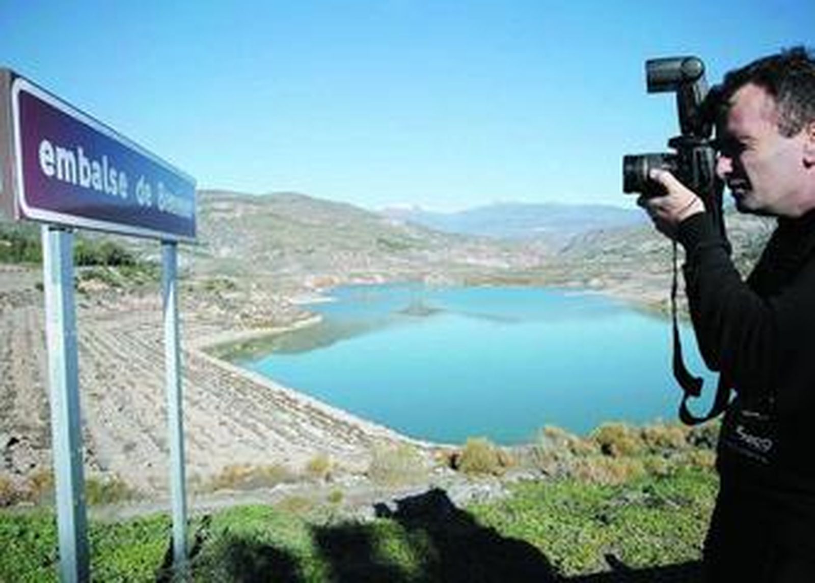 Imagen de la presa de Benínar, una de las dos que hay en la provincia de Almería.