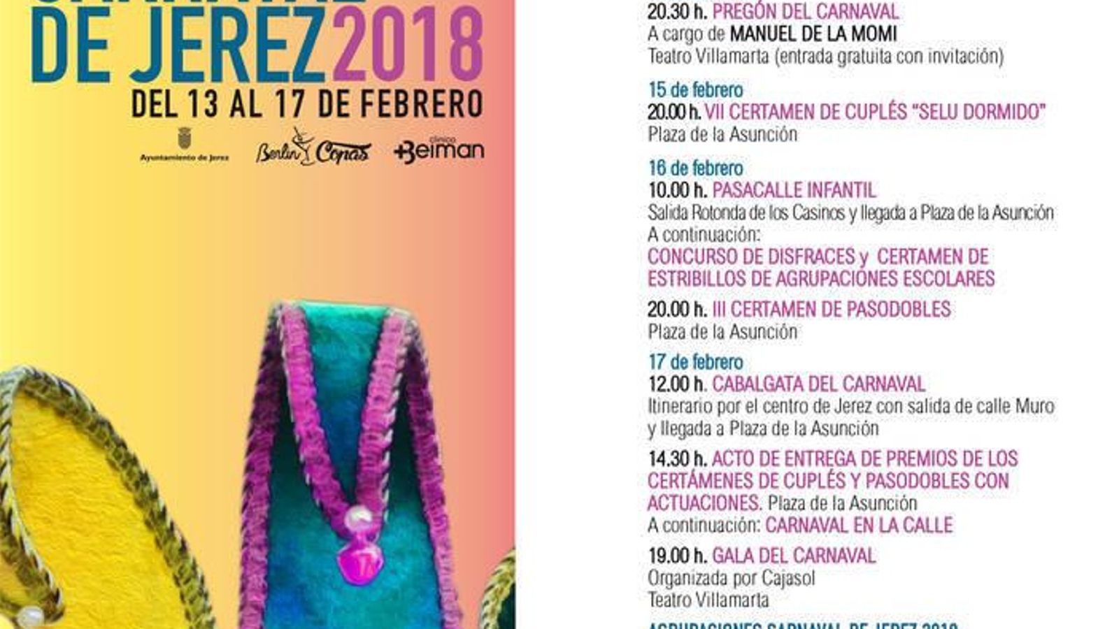 Programa de actos del Carnaval