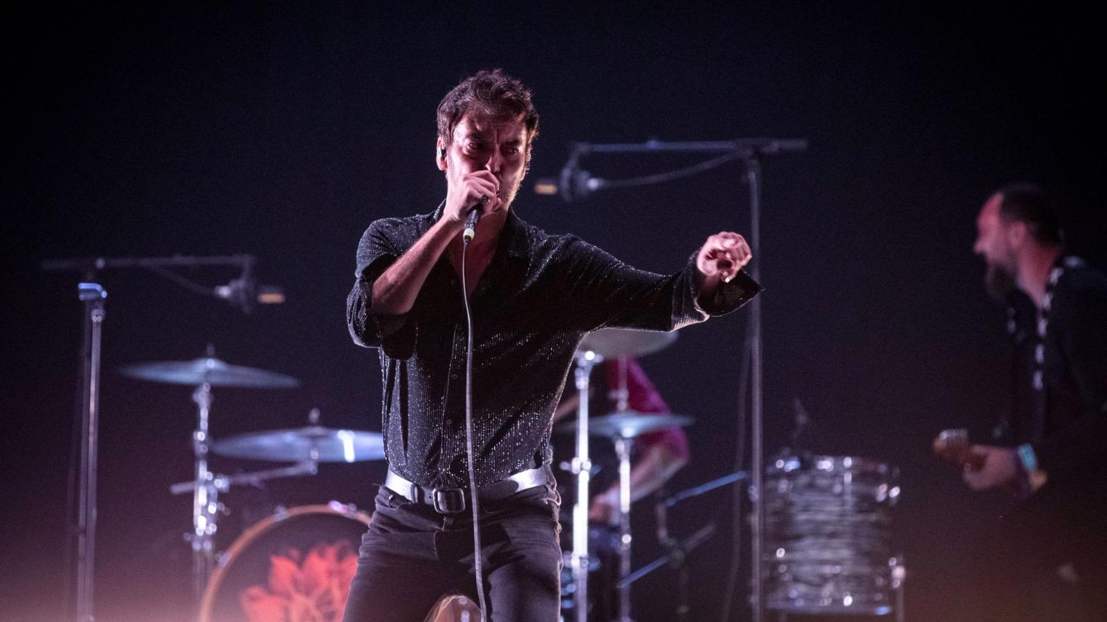 El vocalista de Second, en uno de sus momentos de actuación en Bahía Sound Day