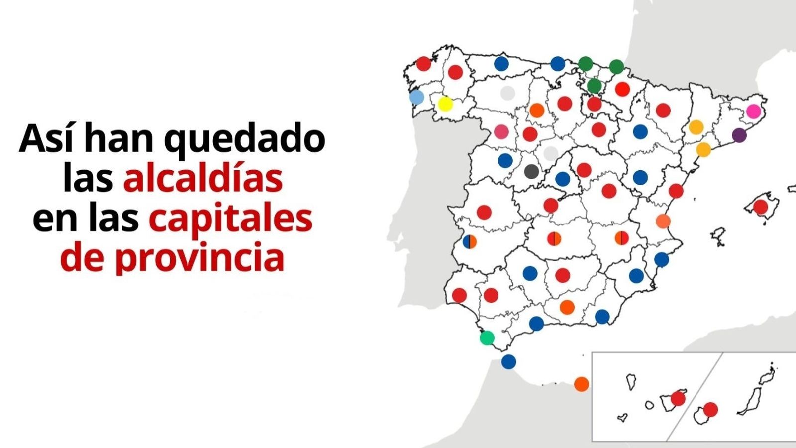 Los alcaldes de las capitales de provincia de España