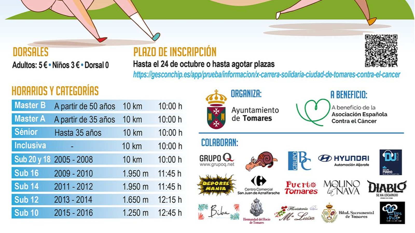 Detalles de la carrera y numerosos regalos.