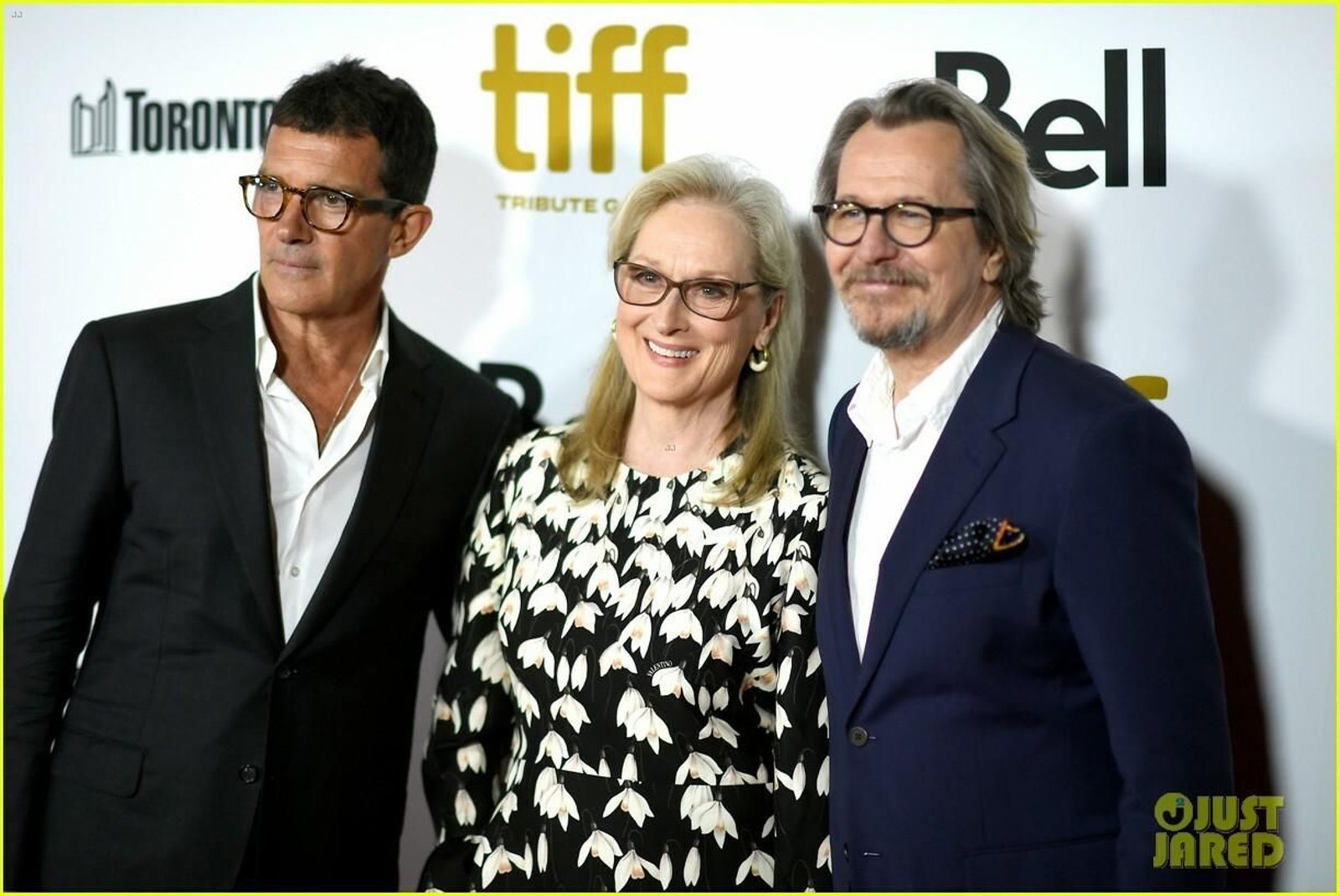 Banderas, Streep y Oldman, en la presentación de 'The laundromat' en Toronto.