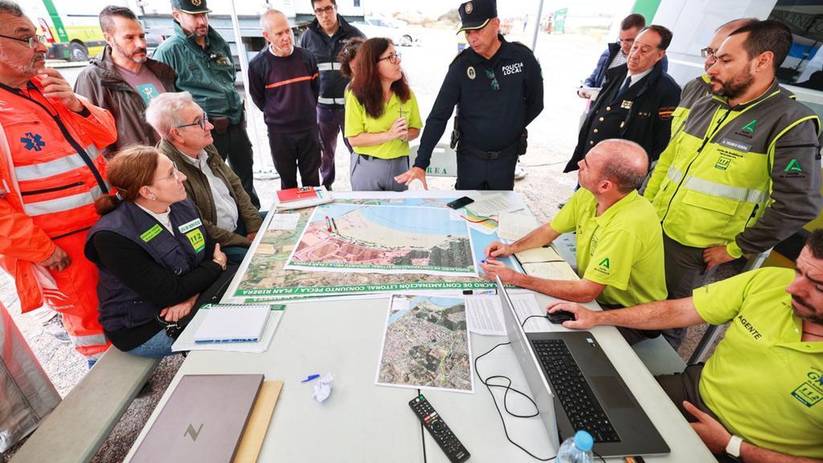 Una imagen del Puesto de Mando Avanzado.