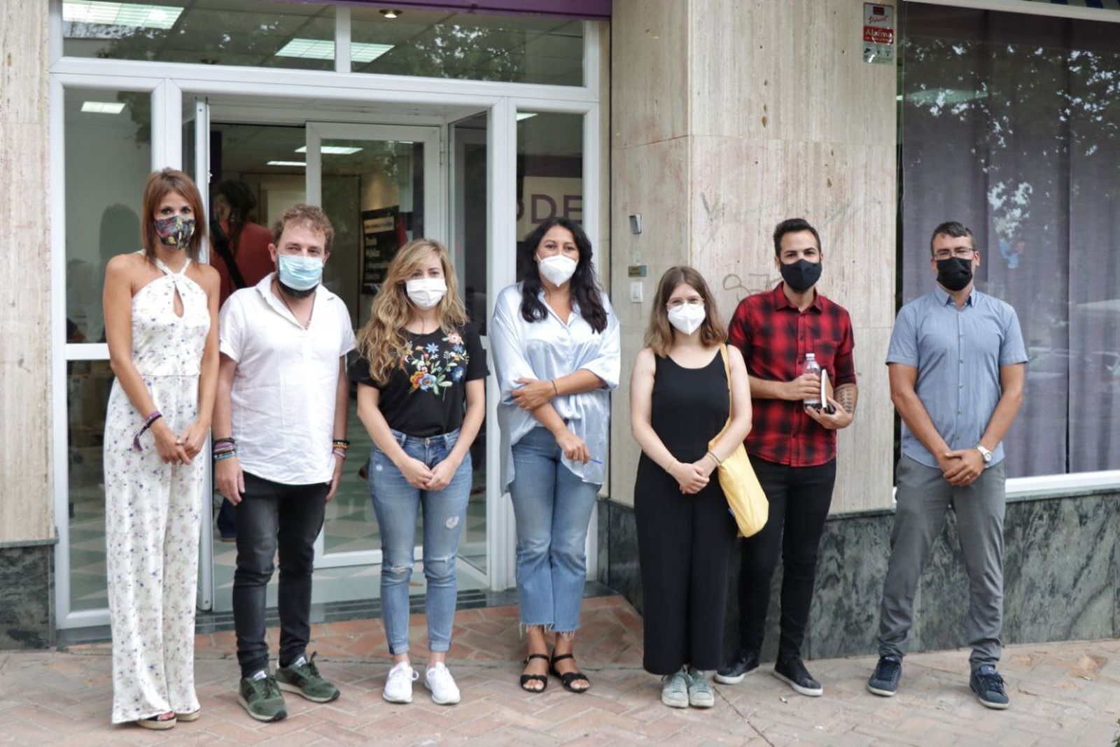 Representantes nacionales y andaluces de Podemos Andalucía en Granada