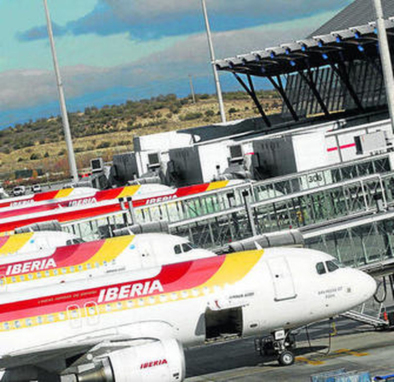 Aviones de Iberia en Barajas.