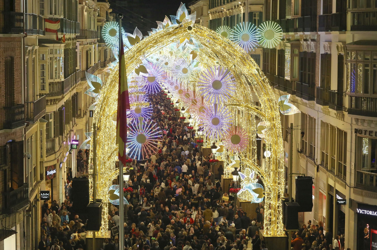Las fotos de las luces de Navidad en Málaga Las fotos de las luces de Navidad en Málaga