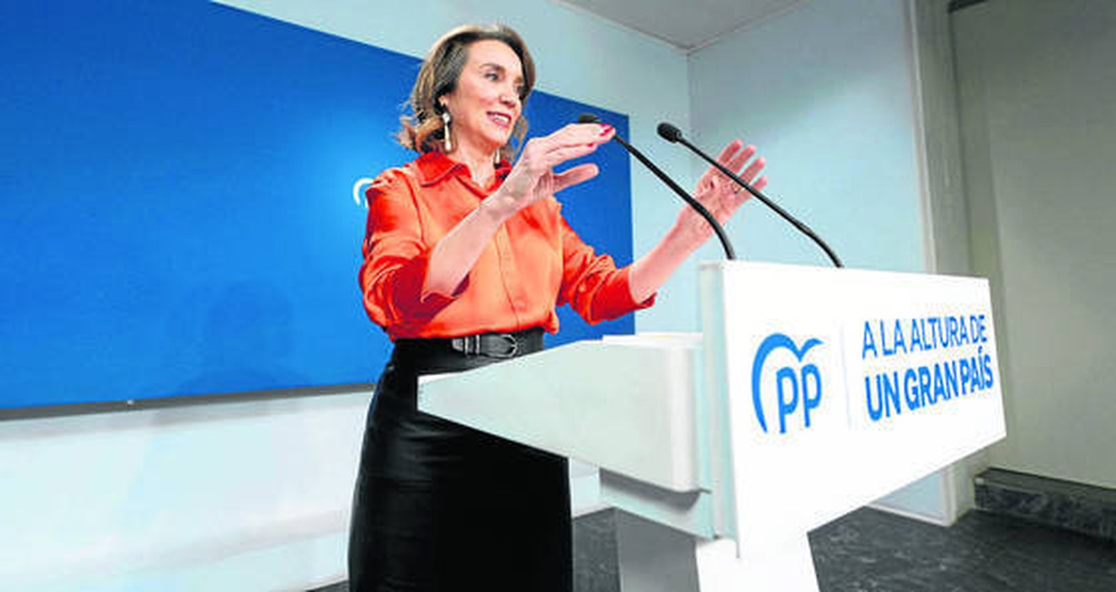 La secretaria general del PP y portavoz en el Congreso de los Diputados, Cuca Gamarra.