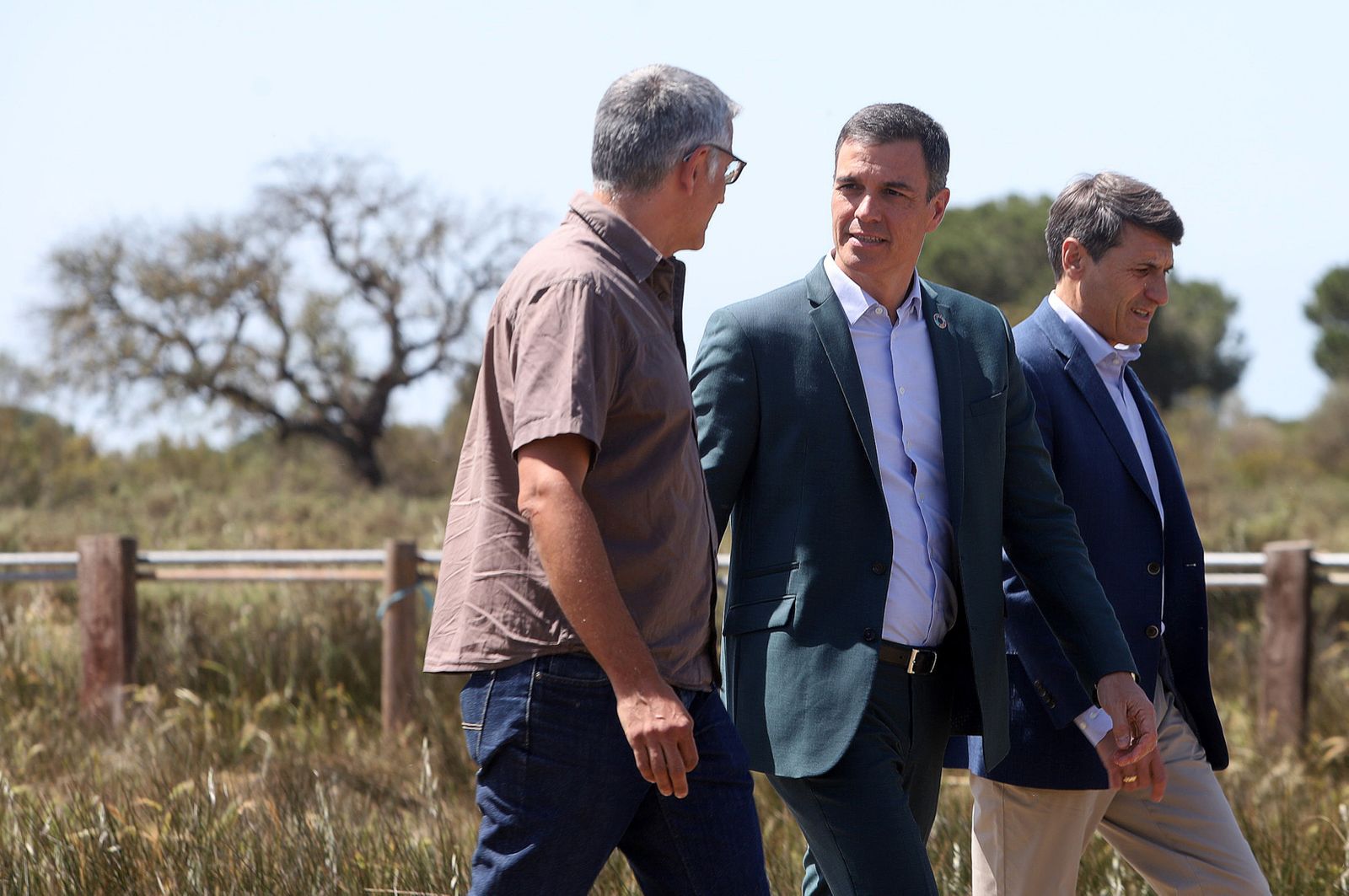 Imágenes de la visita de Pedro Sánchez a Doñana