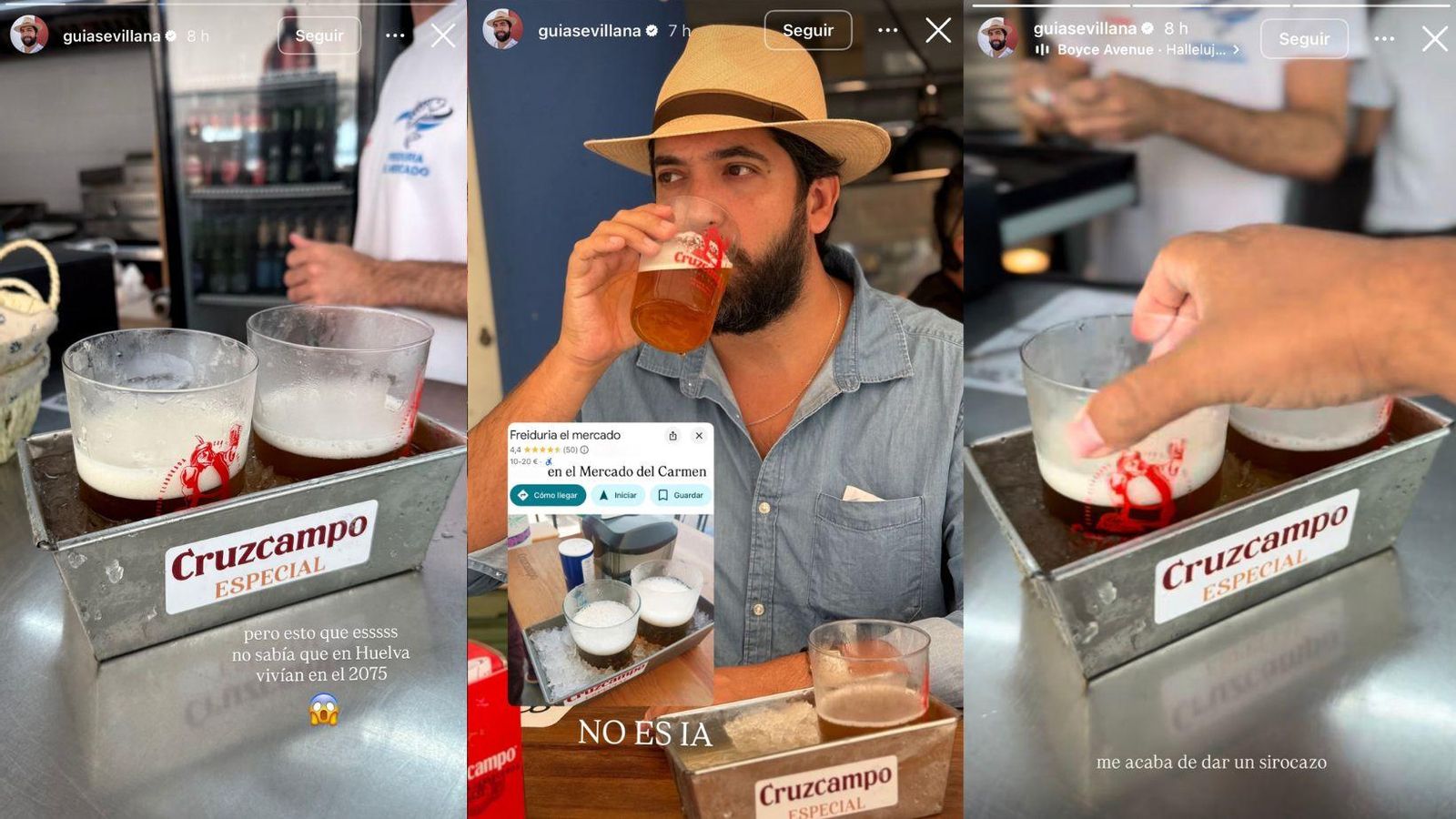 Juan Antonio Aguayo con el invento en sus historias de Instagram