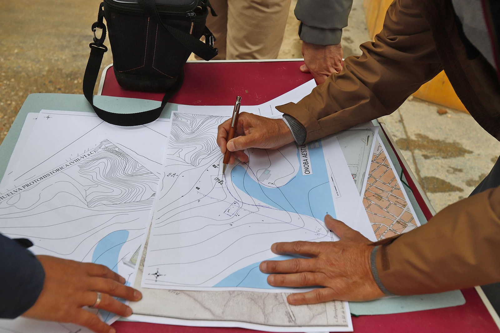 Imágenes de los restos arqueológicos hallados en el solar del antiguo edificio de Hacienda