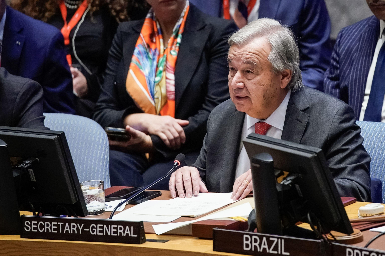 Antonio Guterres habla en la ONU. Antonio Guterres habla en la ONU.