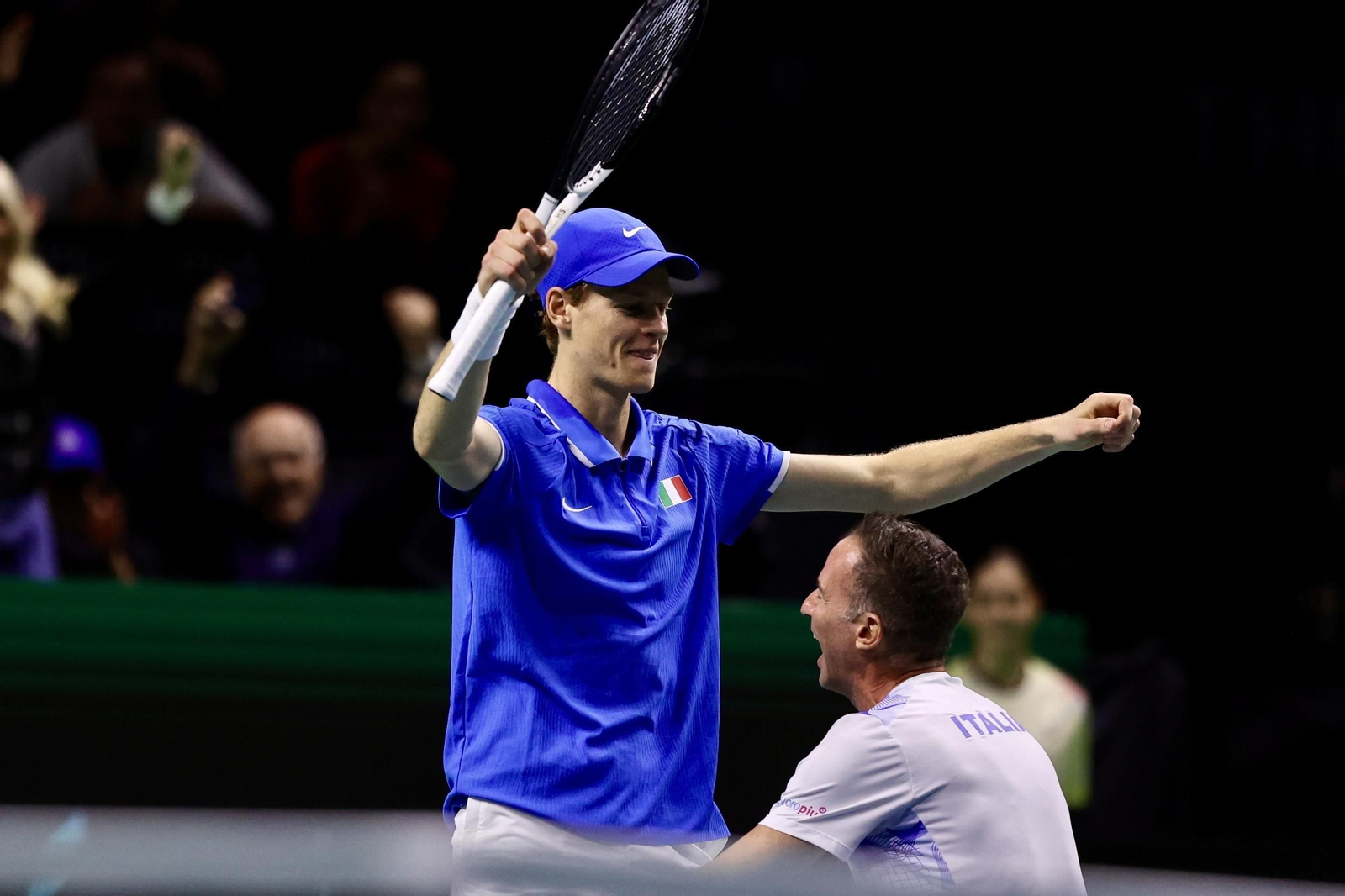 La celebración de Italia de la Copa Davis en Málaga, en fotos