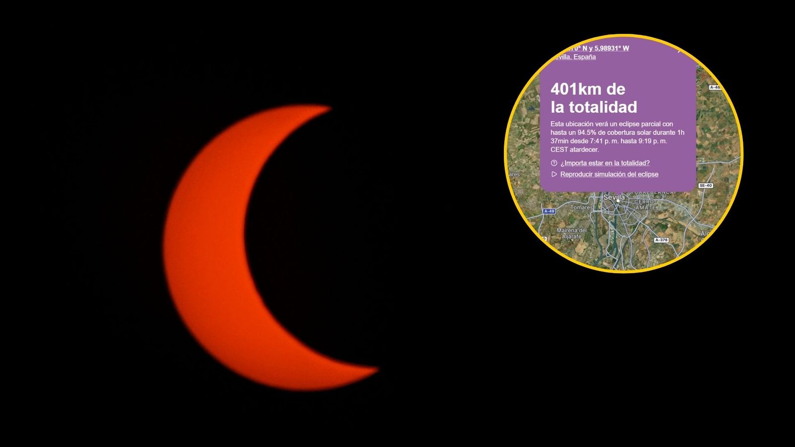 Eclipse solar 2026: así se verá desde Sevilla