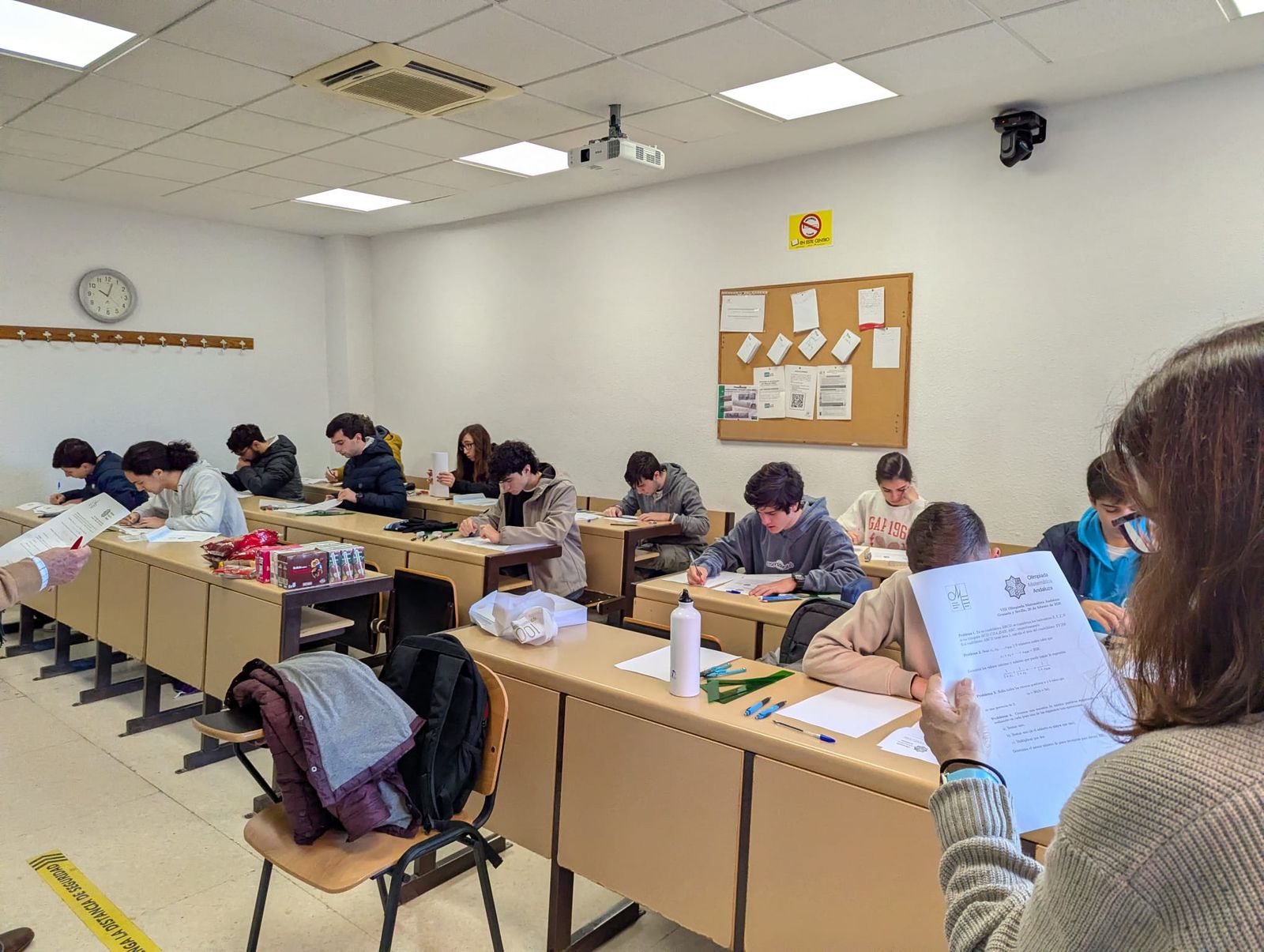 Participantes en la Olimpiada Matemática Andaluza celebrada en febrero.