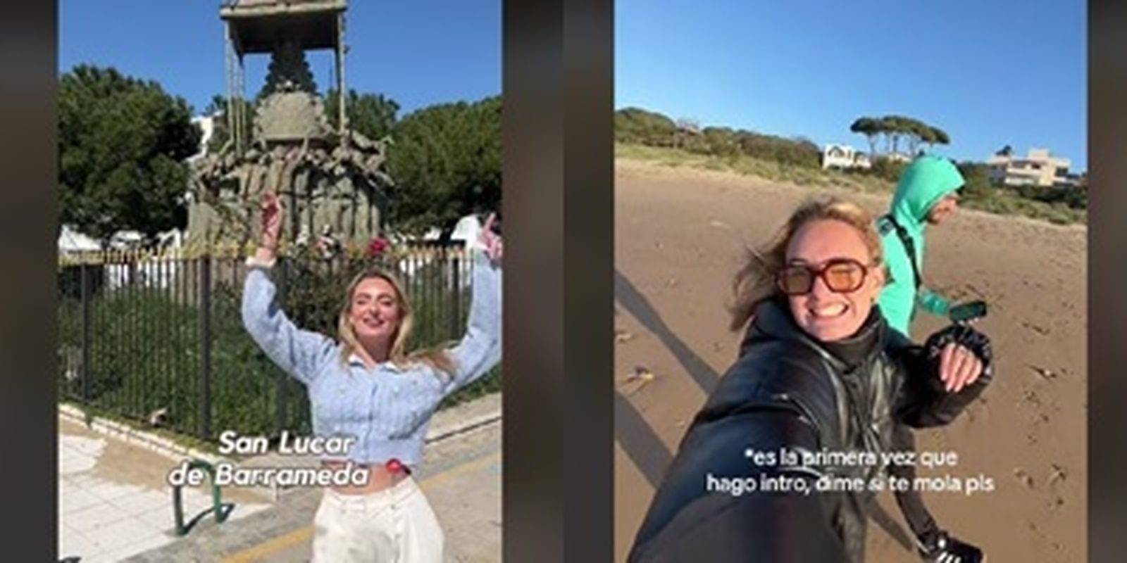 Los tiktokers Carliyo y Natalia en Sanlúcar