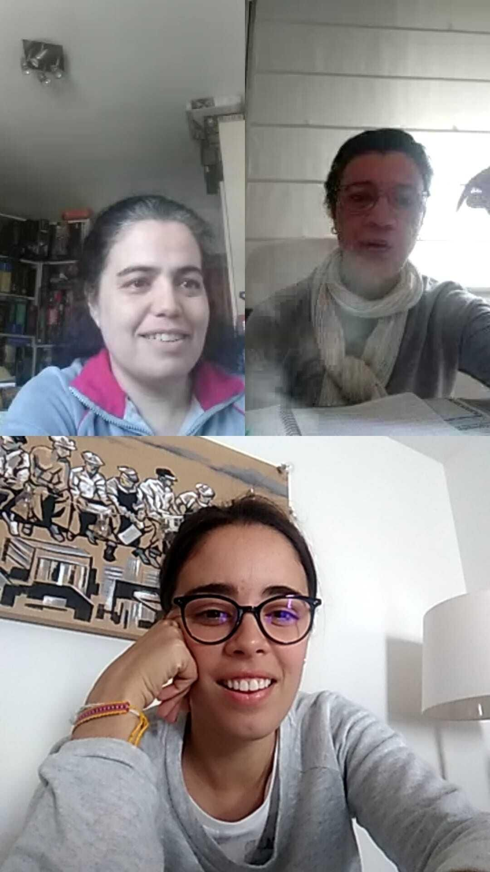 Vídeollamada en el IES Domínguez Ortiz durante el confinamiento.